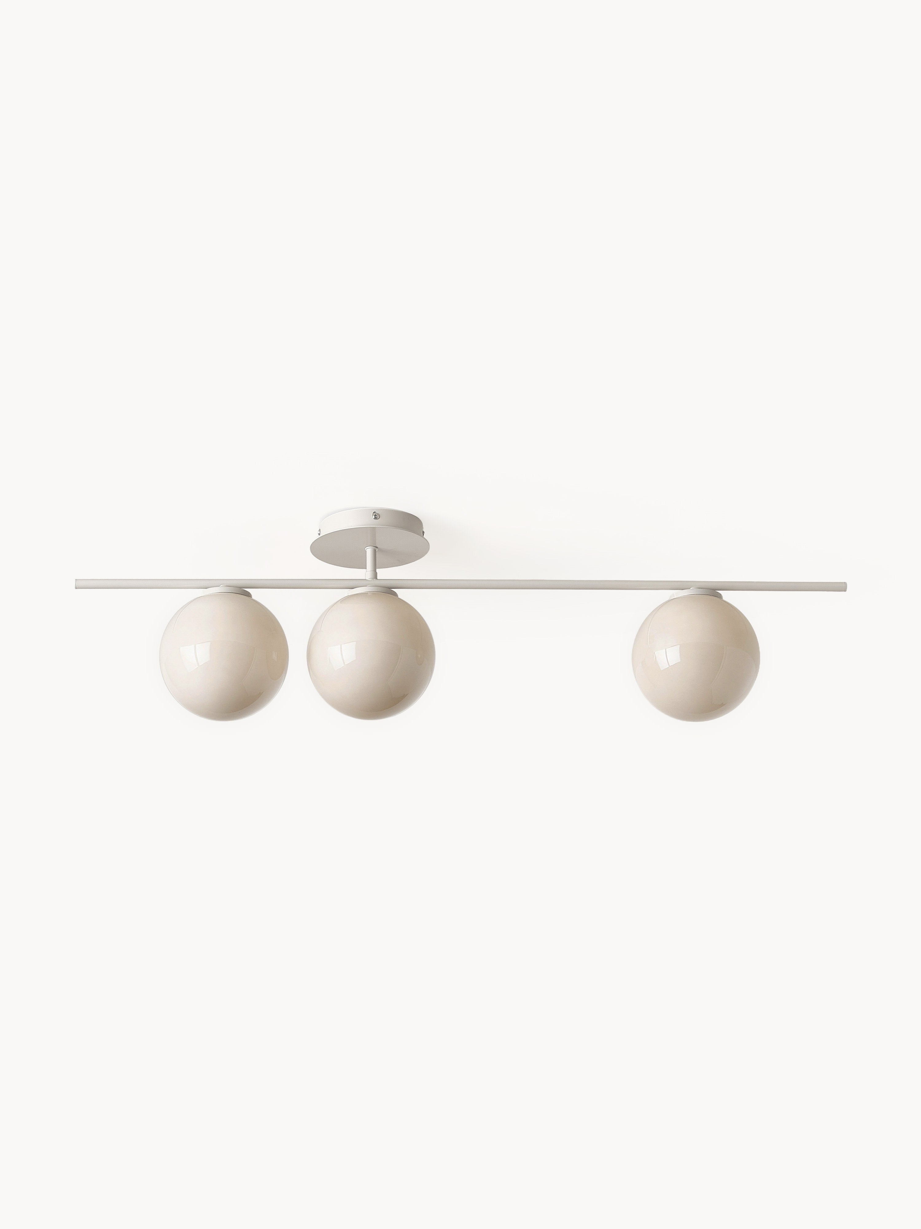 Applique murale boule en verre opalescent Niilo - Blanc cassé, beige clair