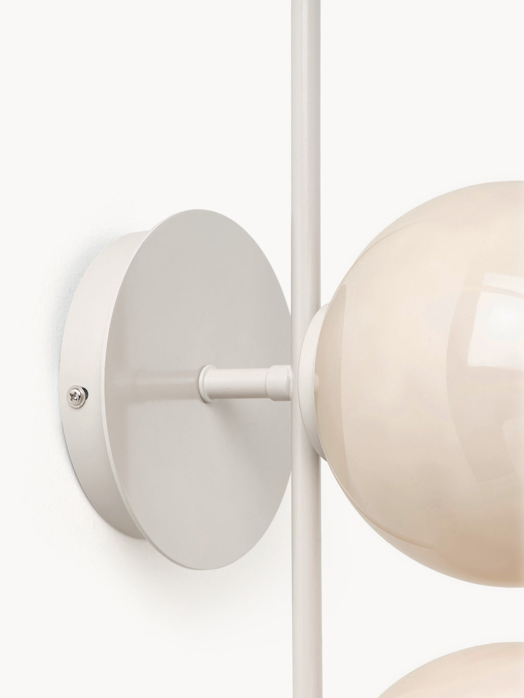 Applique murale boule en verre opalescent Niilo - Blanc cassé, beige clair