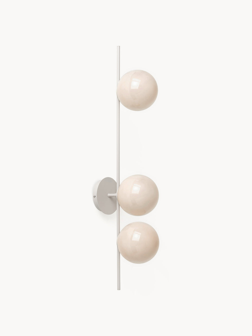 Applique murale boule en verre opalescent Niilo - Blanc cassé, beige clair