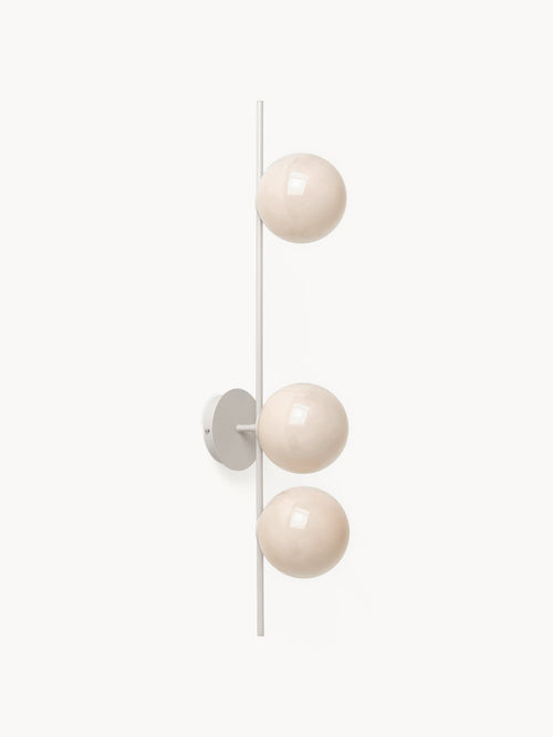 Applique murale boule en verre opalescent Niilo - Blanc cassé, beige clair