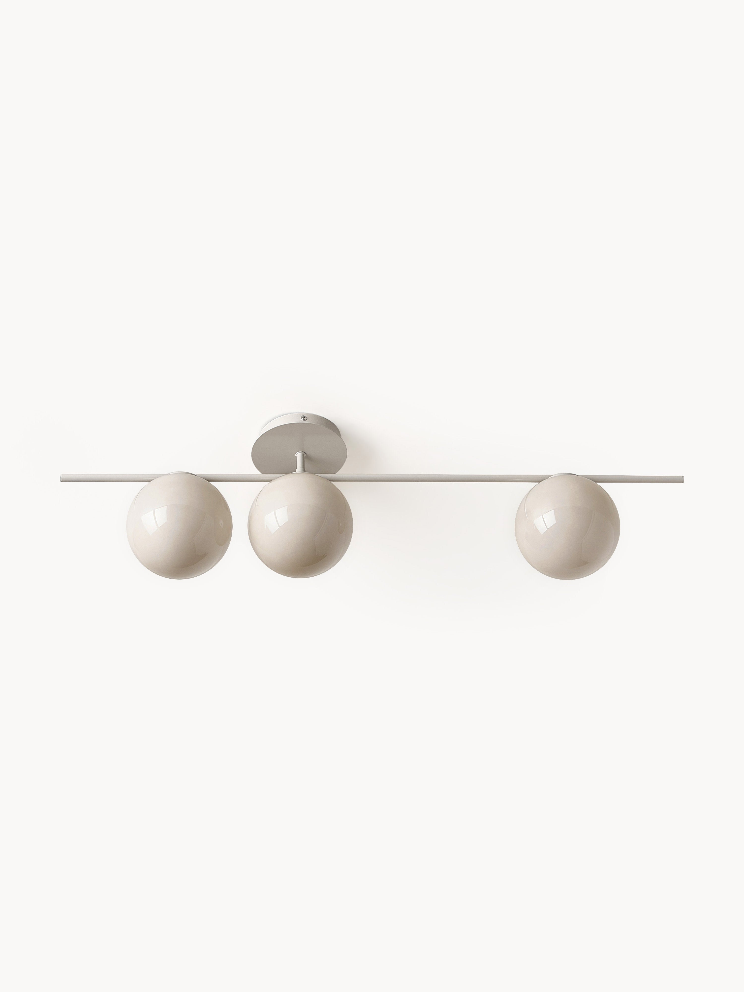 Applique murale boule en verre opalescent Niilo - Blanc cassé, beige clair