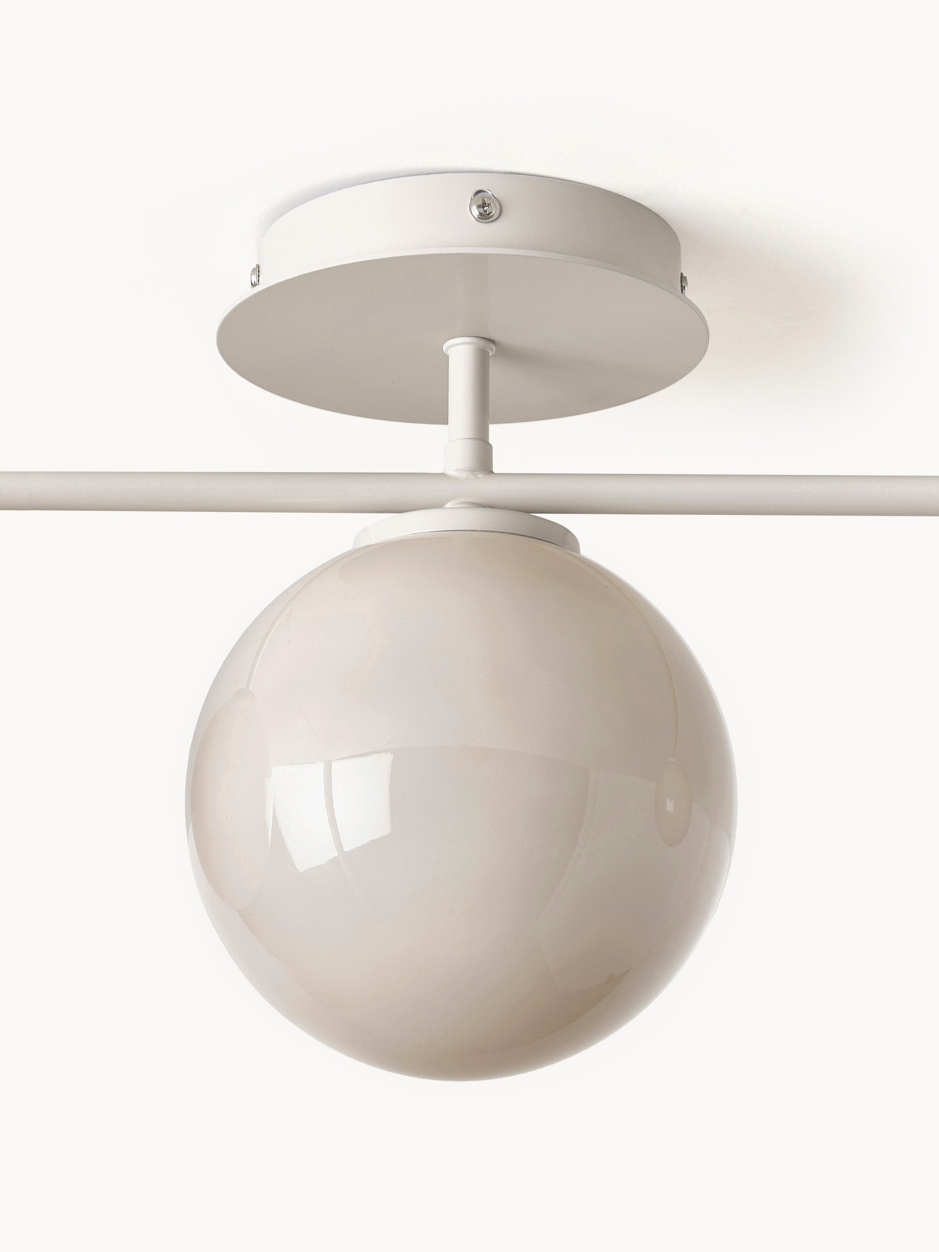 Applique murale boule en verre opalescent Niilo - Blanc cassé, beige clair