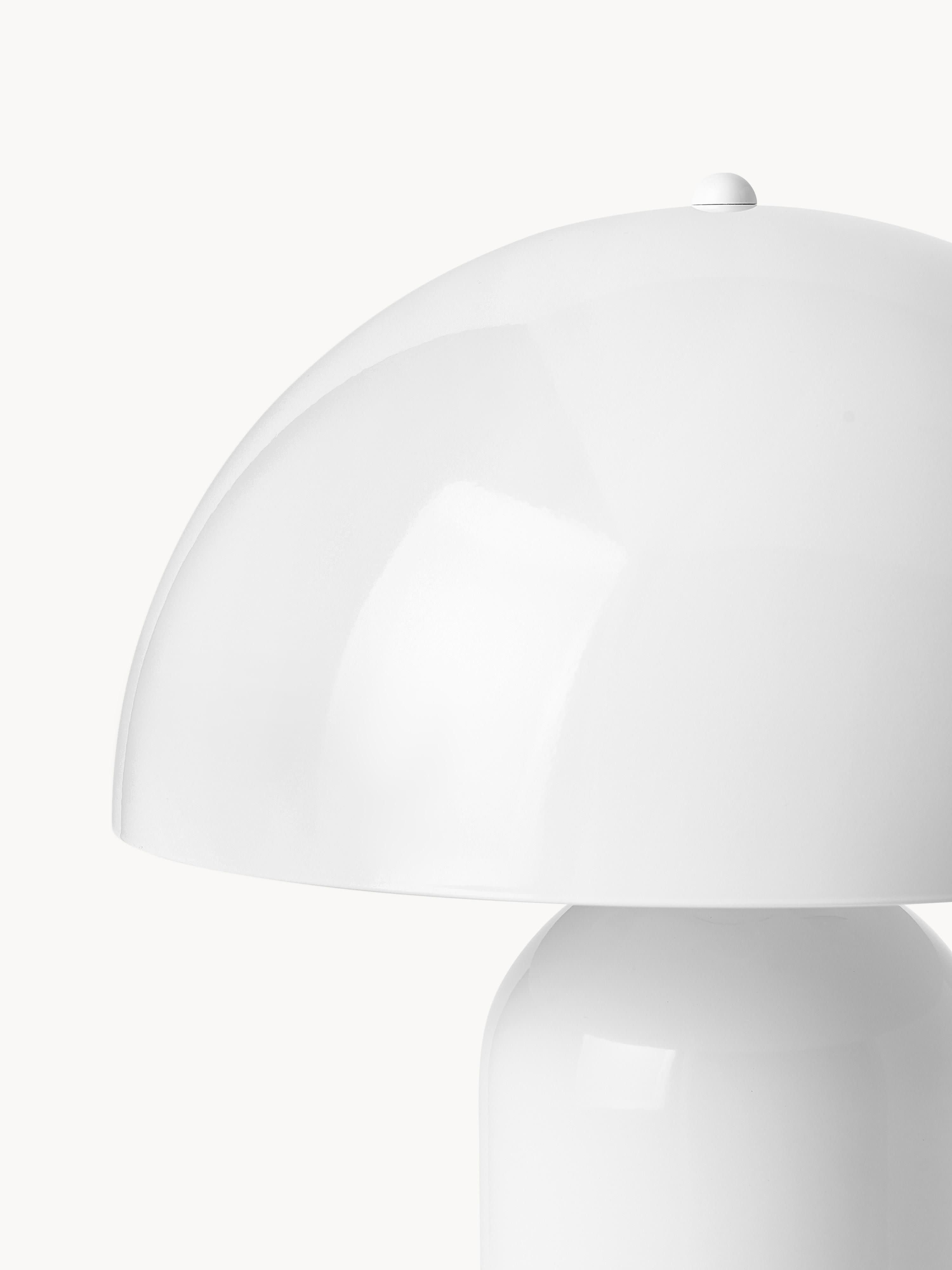 Grande lampe à poser rétro Elmo - Blanc, haute brillance