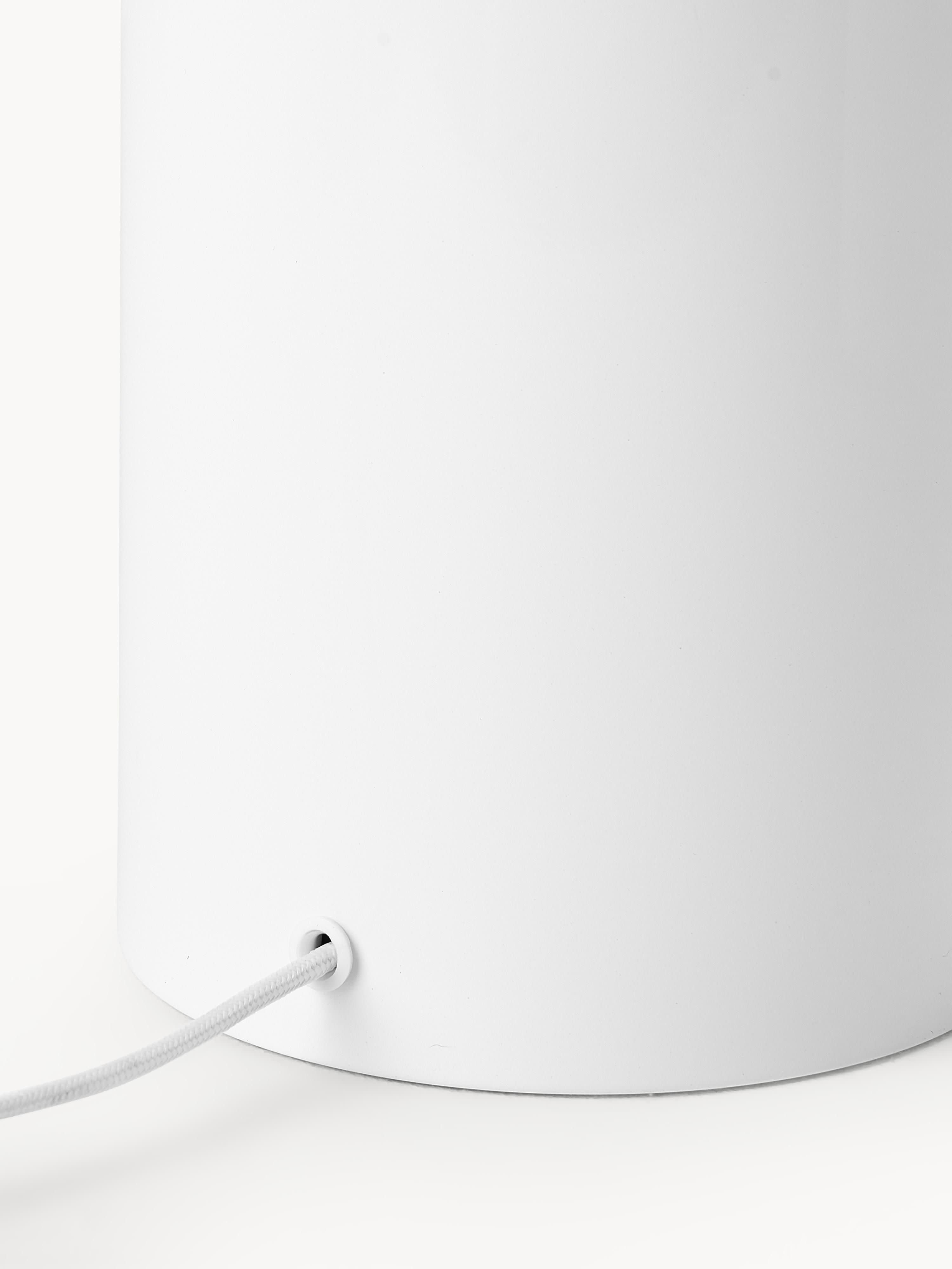 Grande lampe à poser rétro Elmo - Blanc, haute brillance