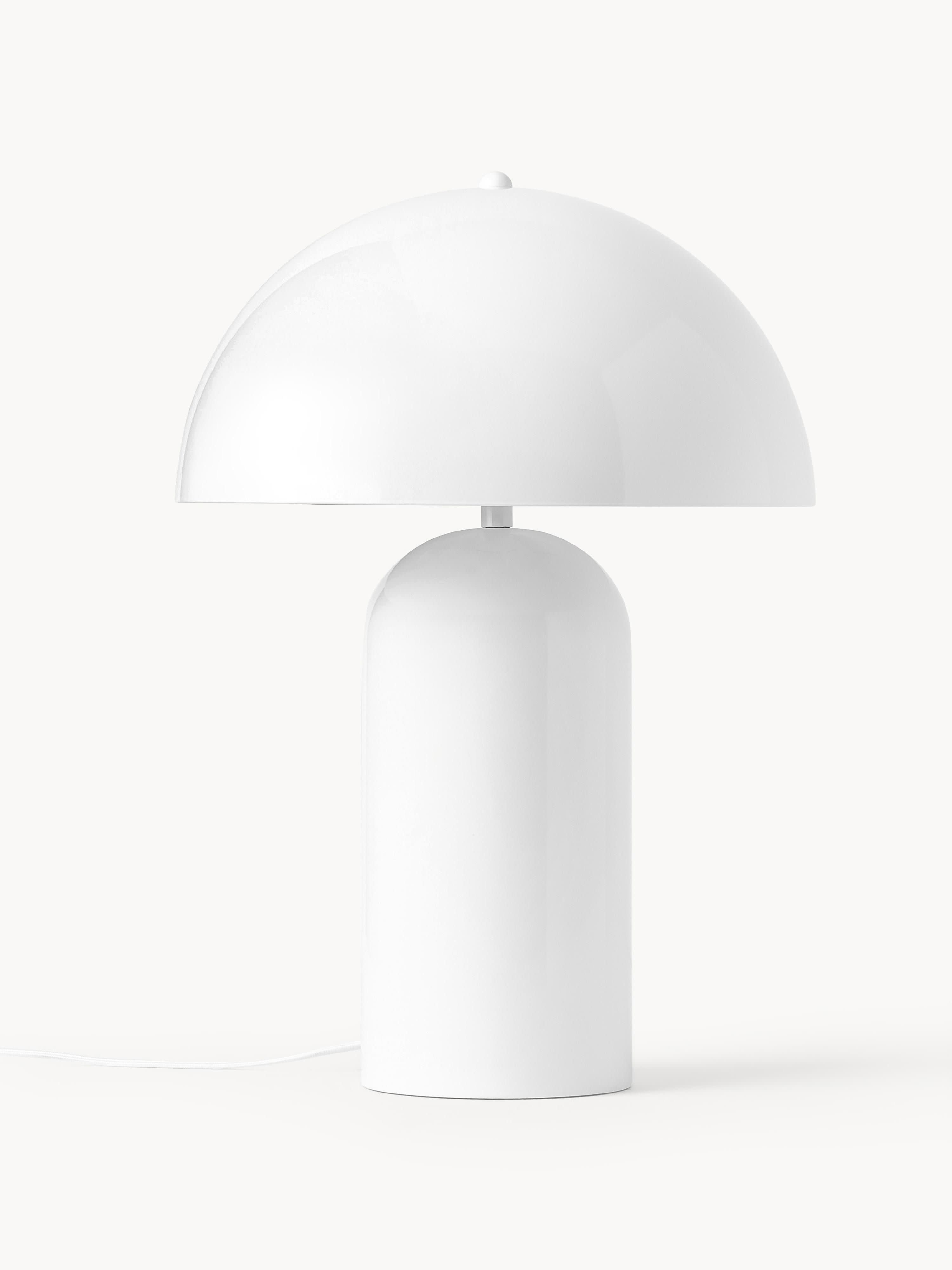 Grande lampe à poser rétro Elmo - Blanc, haute brillance