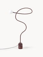 Lampadaire avec pied en marbre Akseli - Lie de vin, marbré