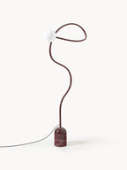 Lampadaire avec pied en marbre Akseli - Lie de vin, marbré