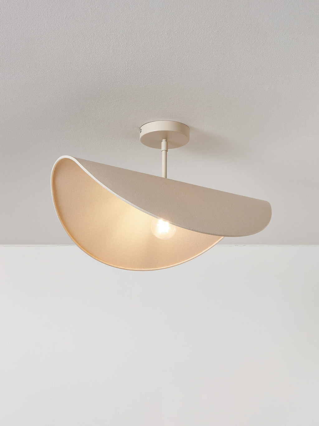 Plafonnier design en lin Aadam - Beige clair