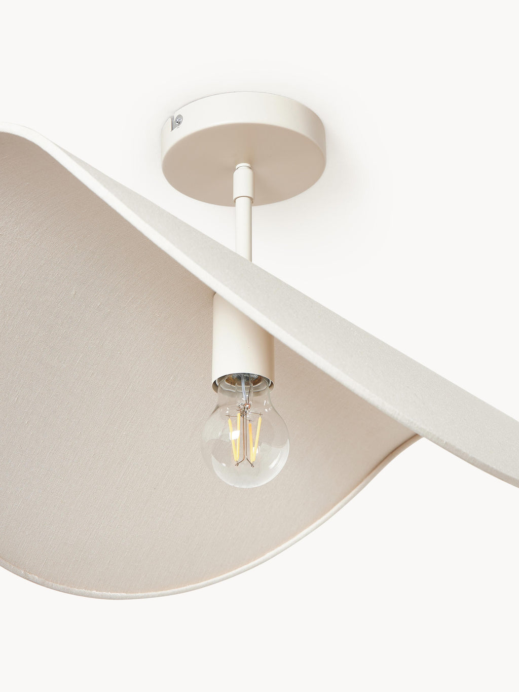 Plafonnier design en lin Aadam - Beige clair