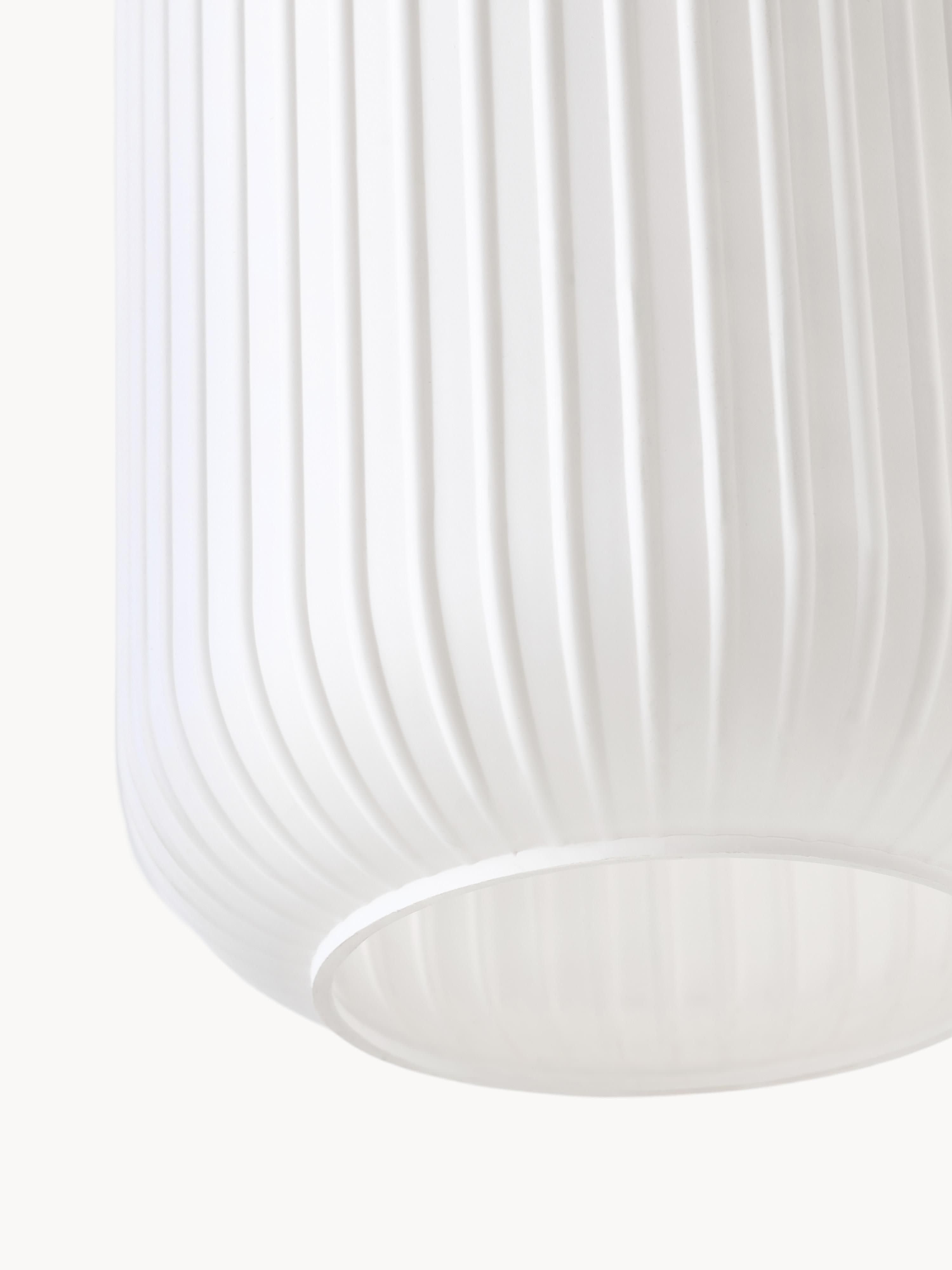 Suspension grappe en verre opalescent Elian - Beige, argenté