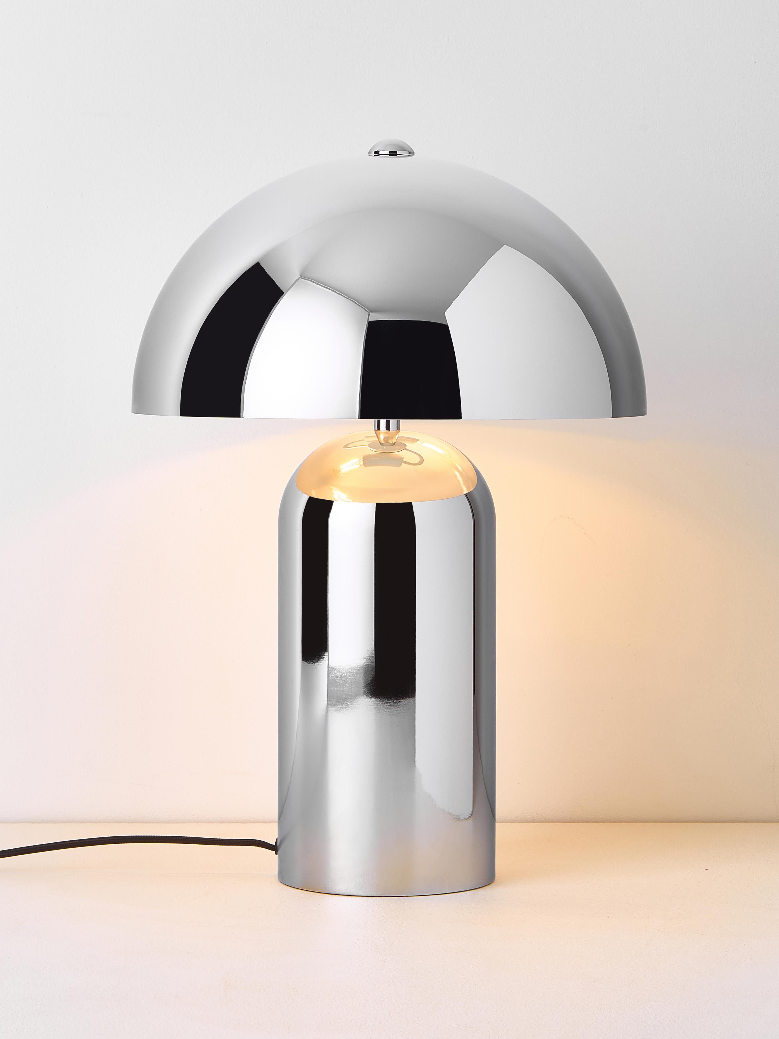 Petite lampe à poser rétro Elmo - Argenté, haute brillance