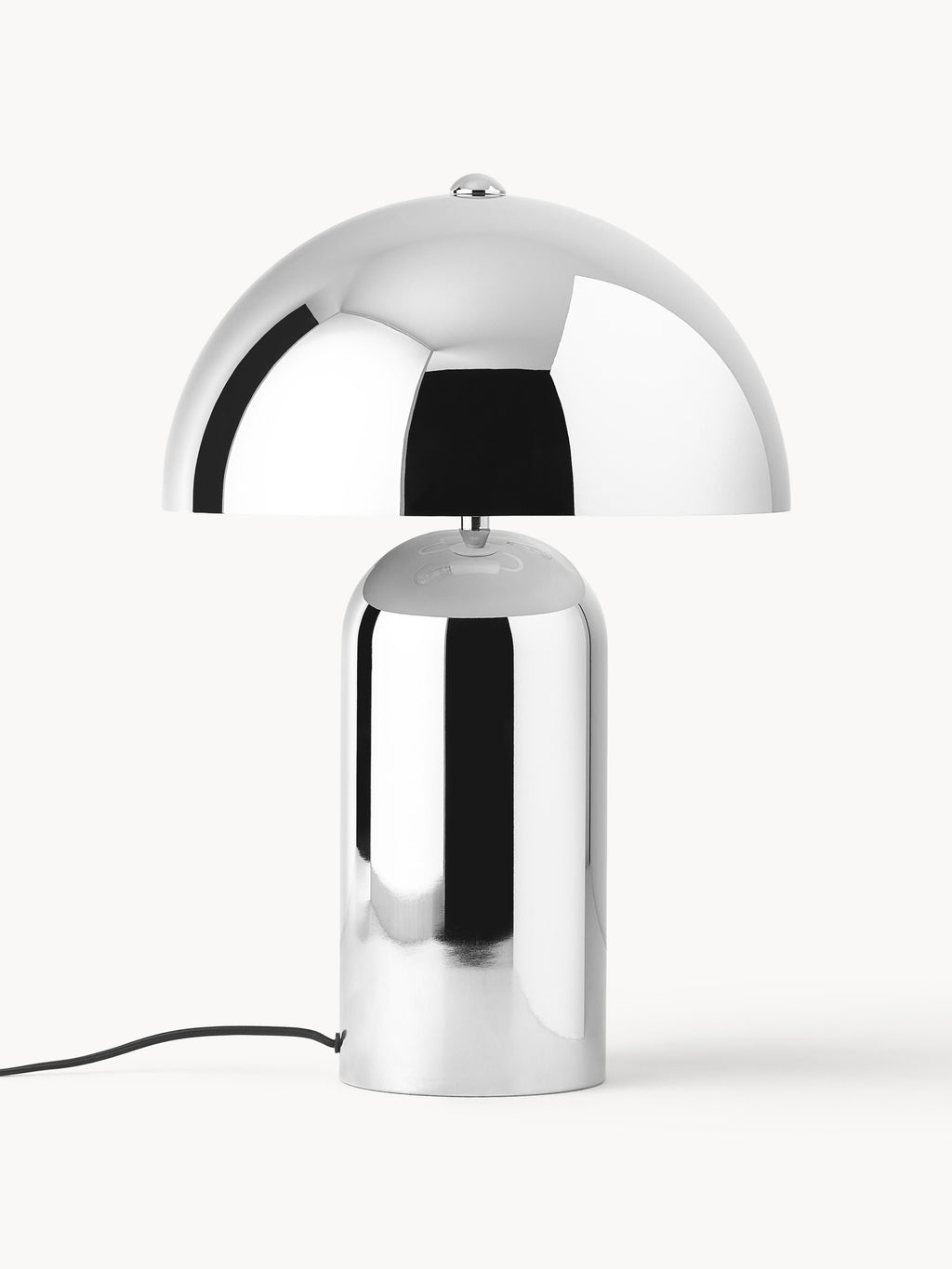 Petite lampe à poser rétro Elmo - Argenté, haute brillance