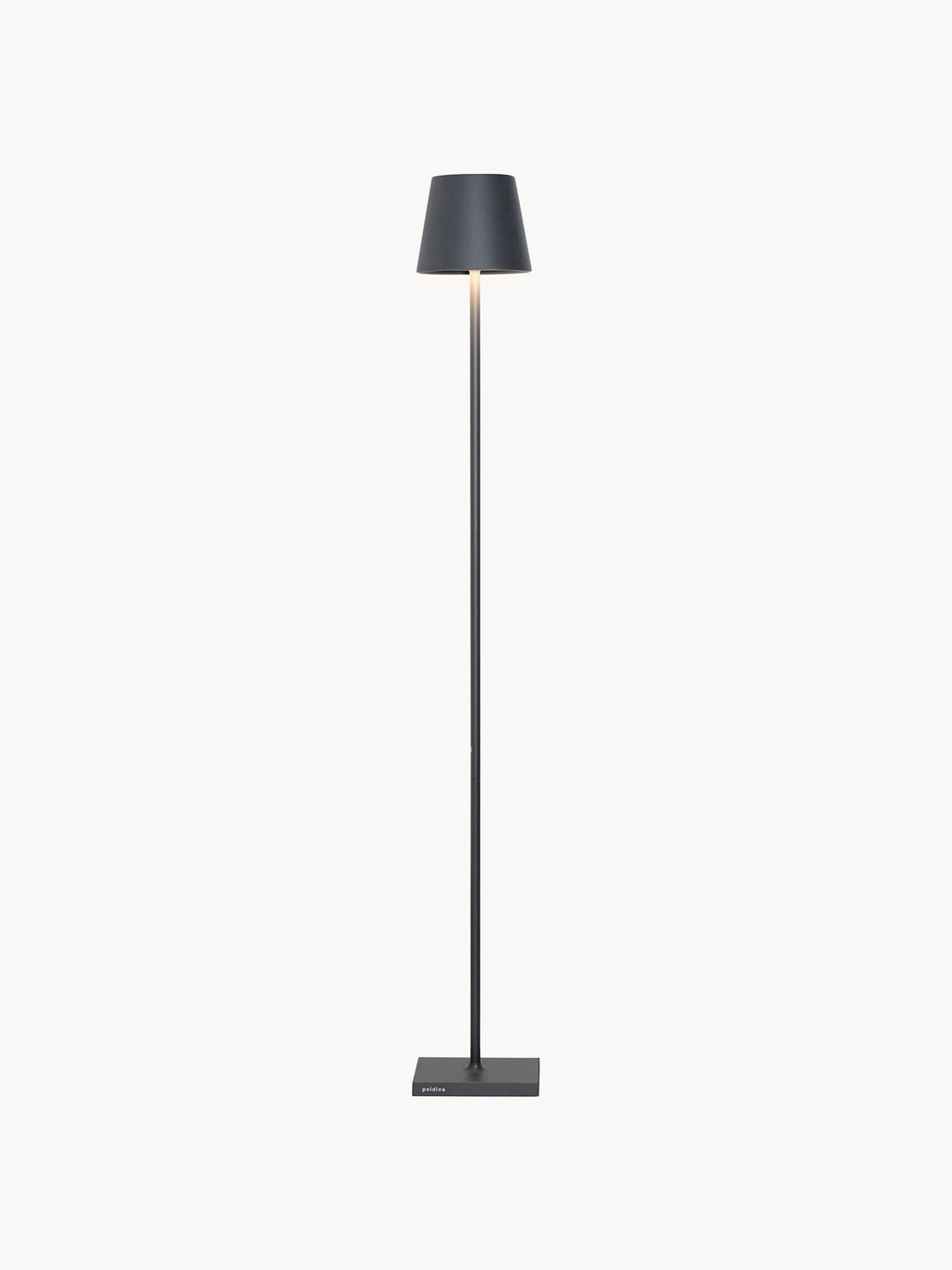 Petit lampadaire LED à intensité variable Athos, hauteur réglable - Gris foncé, mat