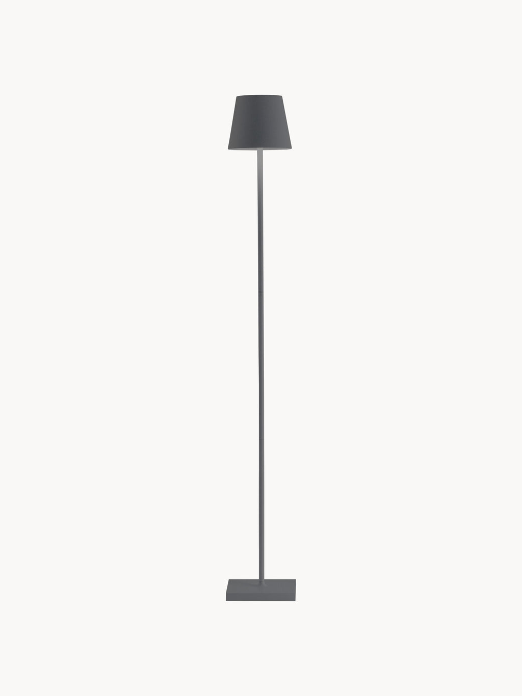 Petit lampadaire LED à intensité variable Athos, hauteur réglable - Gris foncé, mat
