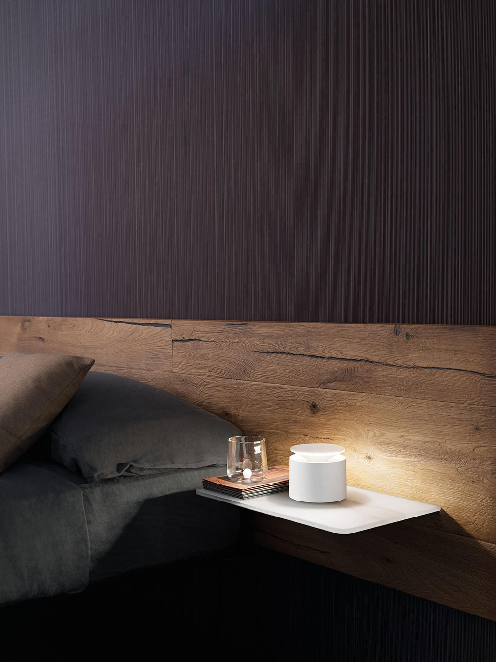 Petite lampe à poser LED mobile Eren, intensité ajustable - Blanc, mat