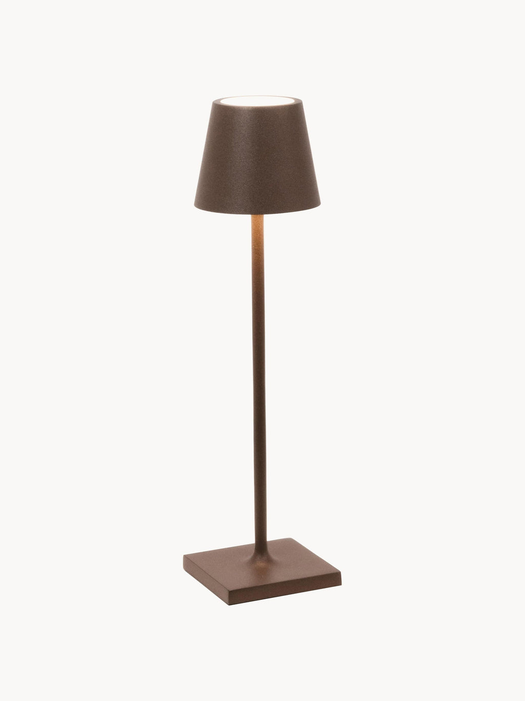 Lampe à poser LED mobile Athos, intensité ajustable - Brun foncé, mat