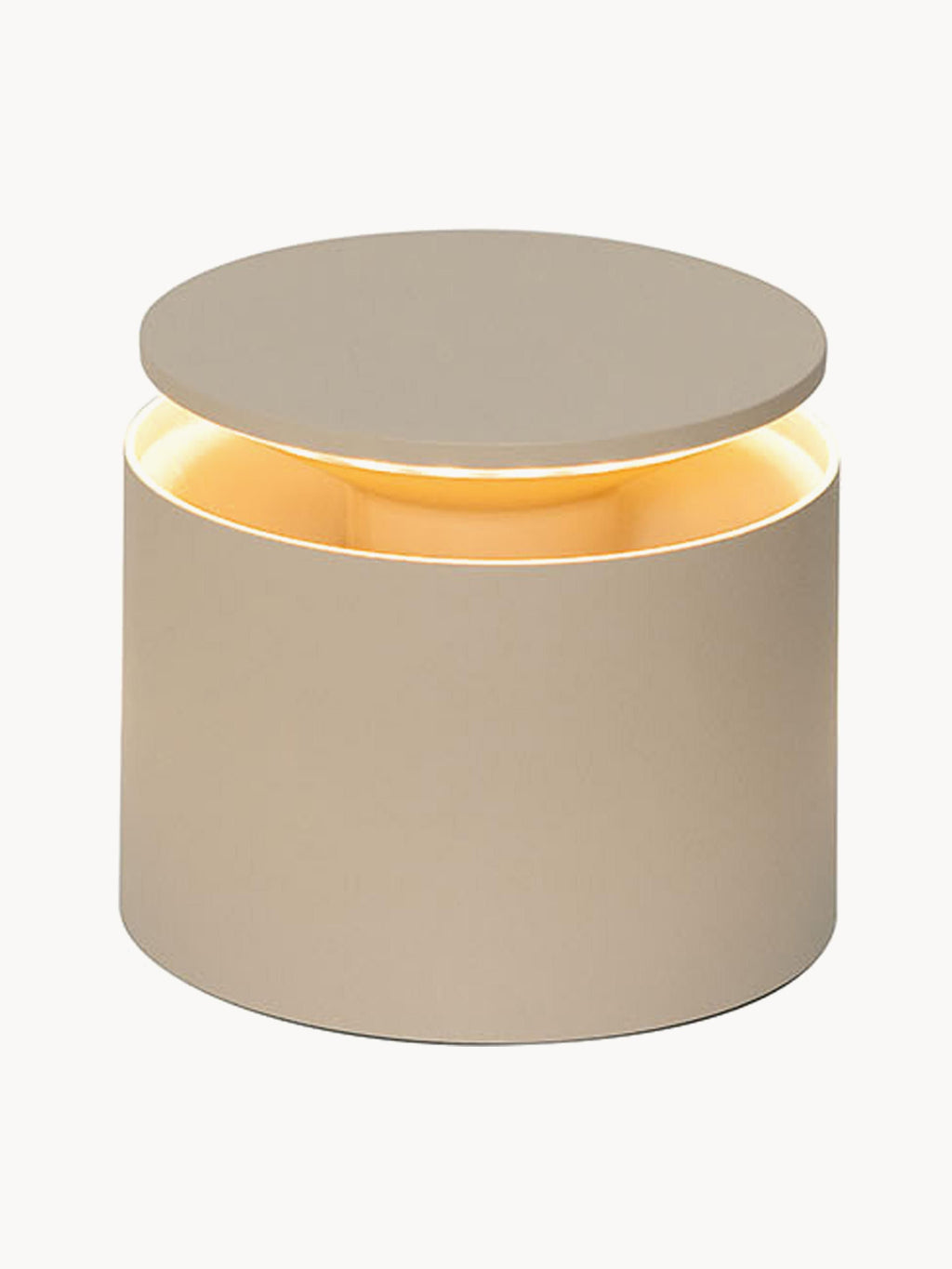 Petite lampe à poser LED mobile Eren, intensité ajustable - Beige, mat