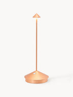 Petite lampe à poser LED mobile Frejlif, intensité ajustable - Tons cuivre