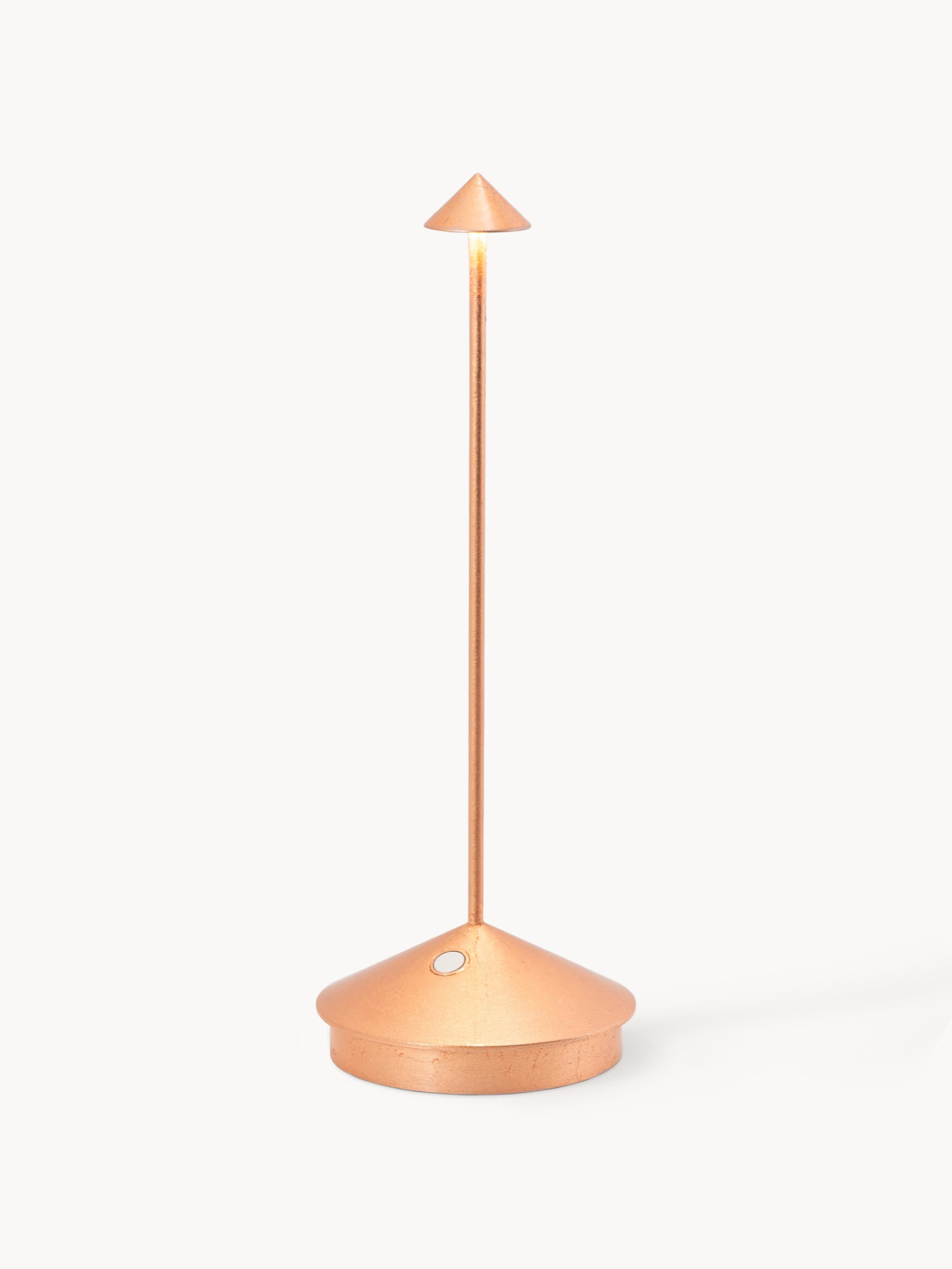Petite lampe à poser LED mobile Frejlif, intensité ajustable - Tons cuivre