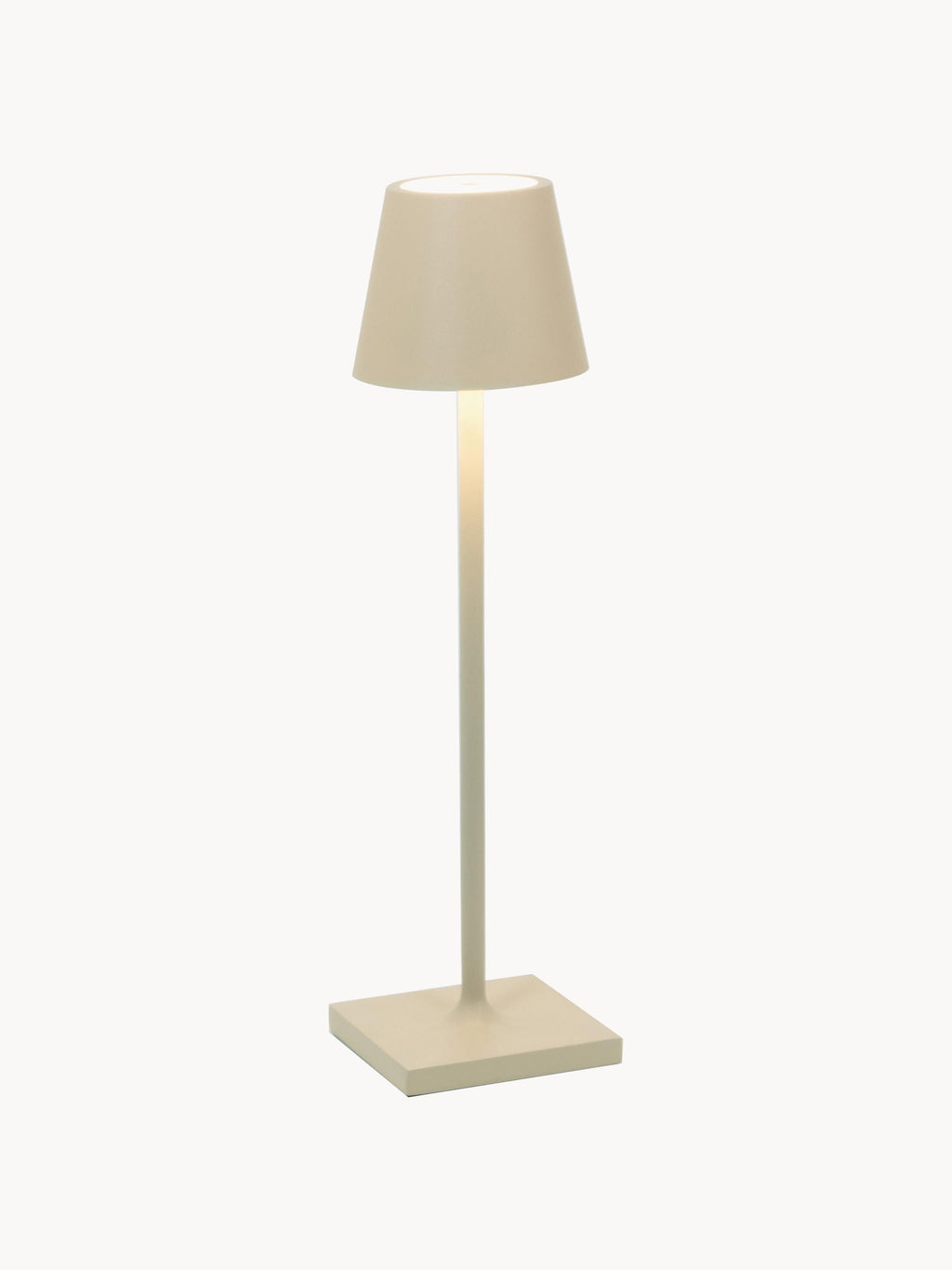 Lampe à poser LED mobile Athos, intensité ajustable - Beige clair, mat