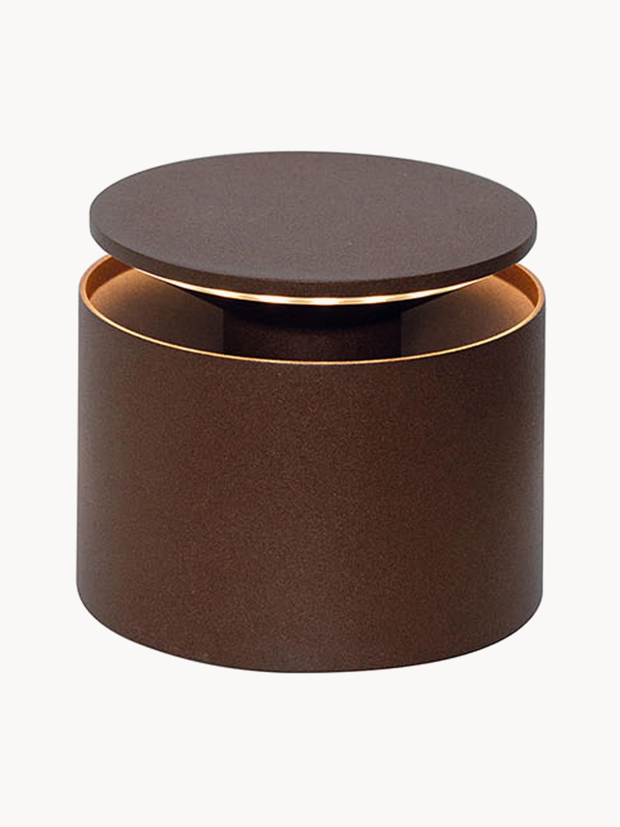 Petite lampe à poser LED mobile Eren, intensité ajustable - Brun foncé, mat