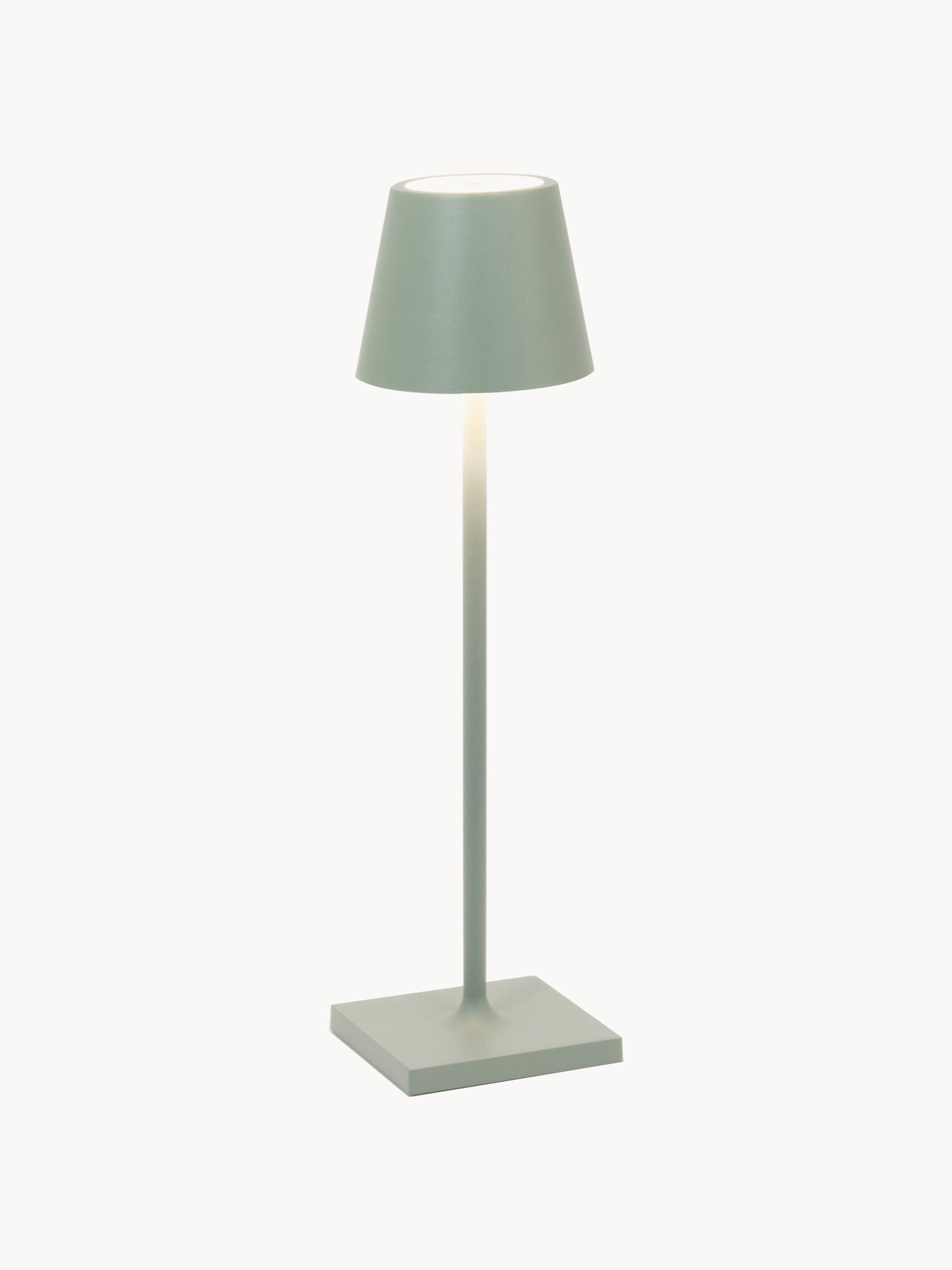 Lampe à poser LED mobile Athos, intensité ajustable - Vert sauge, mat