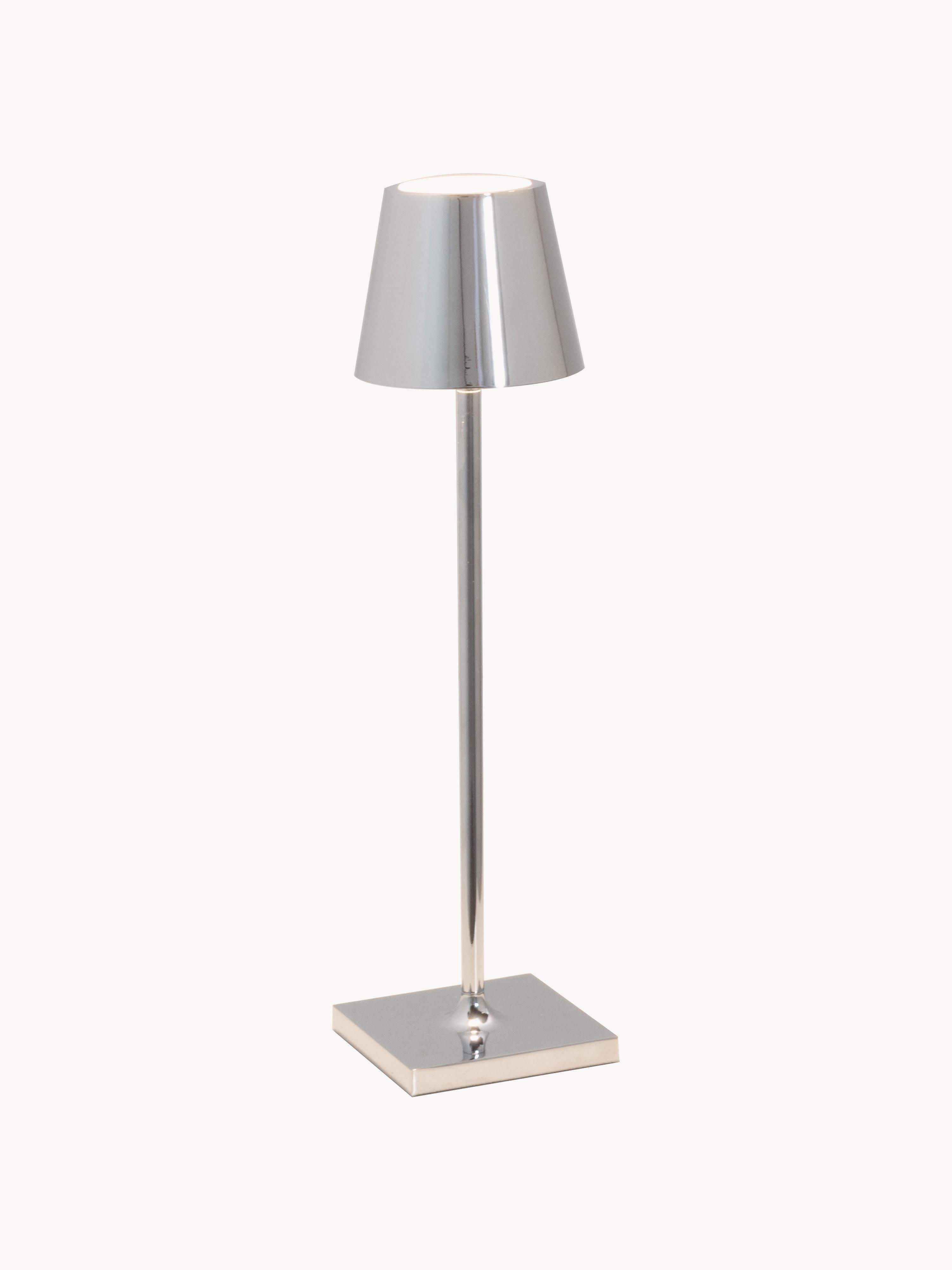 Lampe à poser LED mobile Athos, intensité ajustable - Argenté, haute brillance