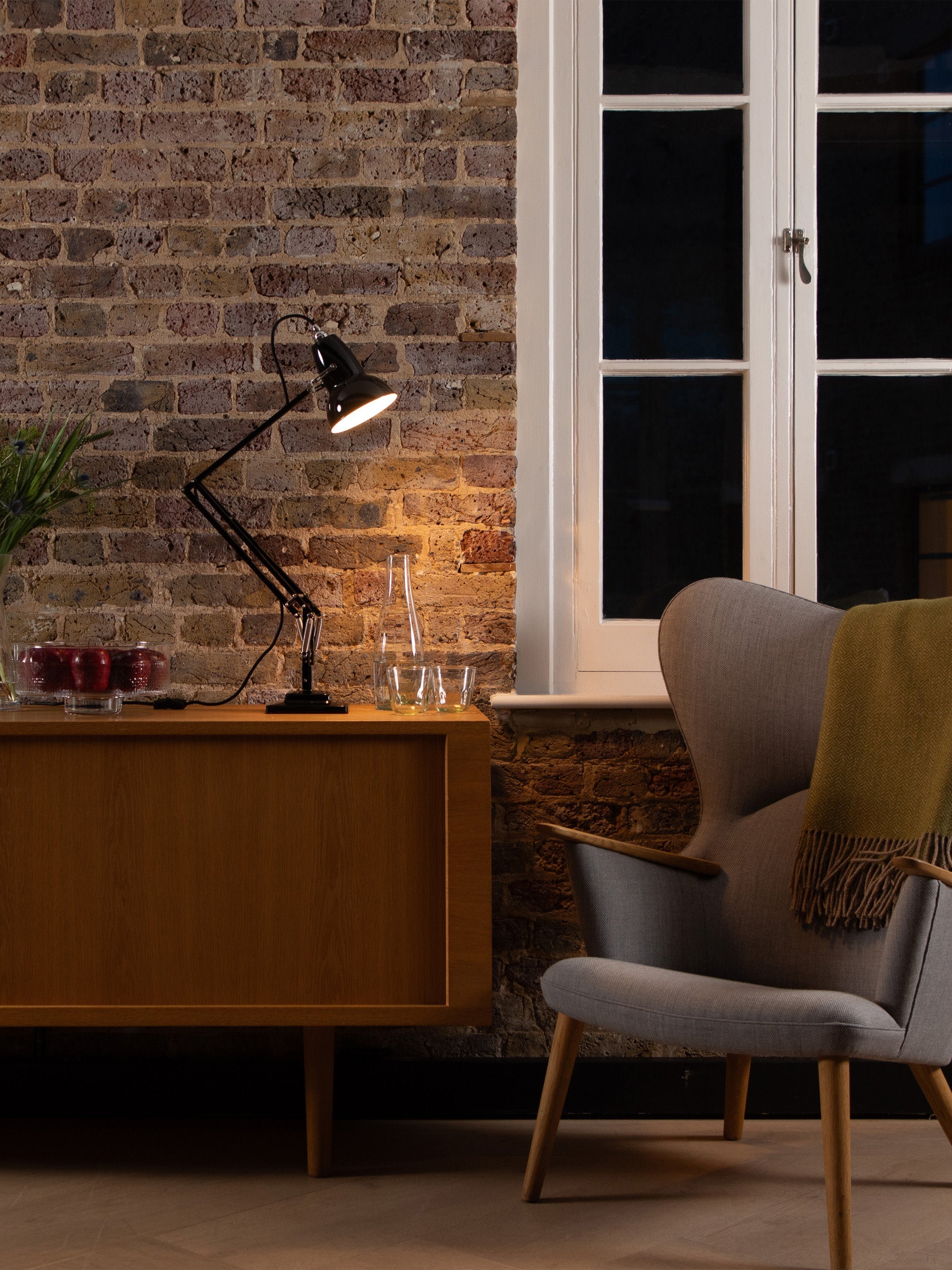 Grande lampe de bureau LED Seff - Noir