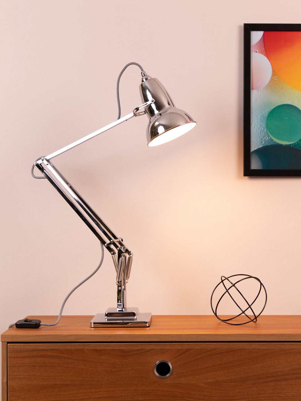 Grande lampe de bureau LED Seff - Argenté