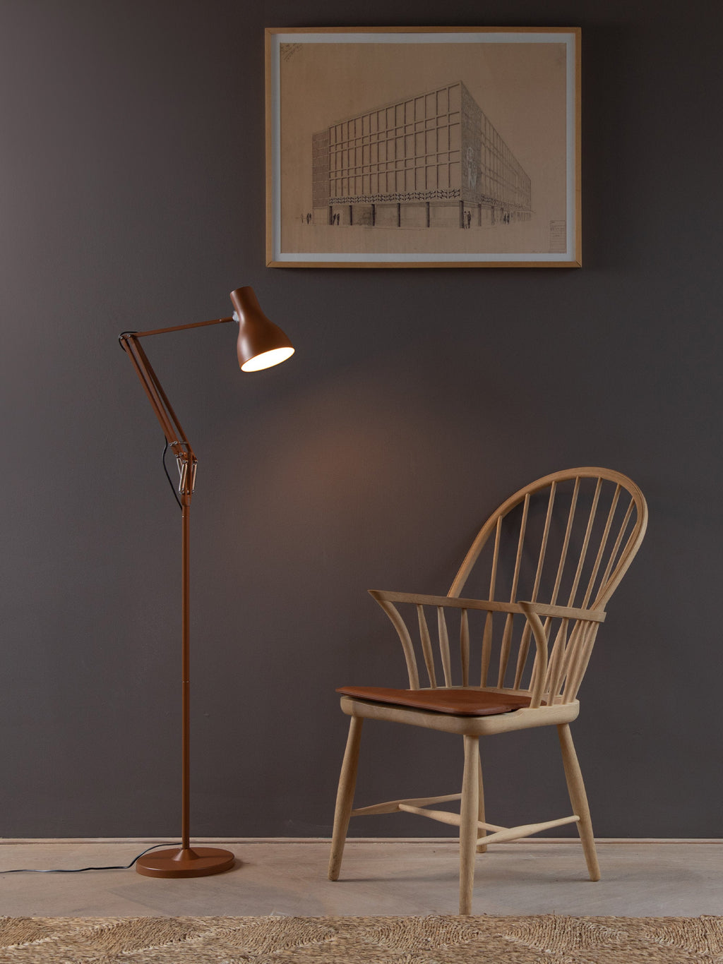 Petite liseuse LED Eskild - Brun clair