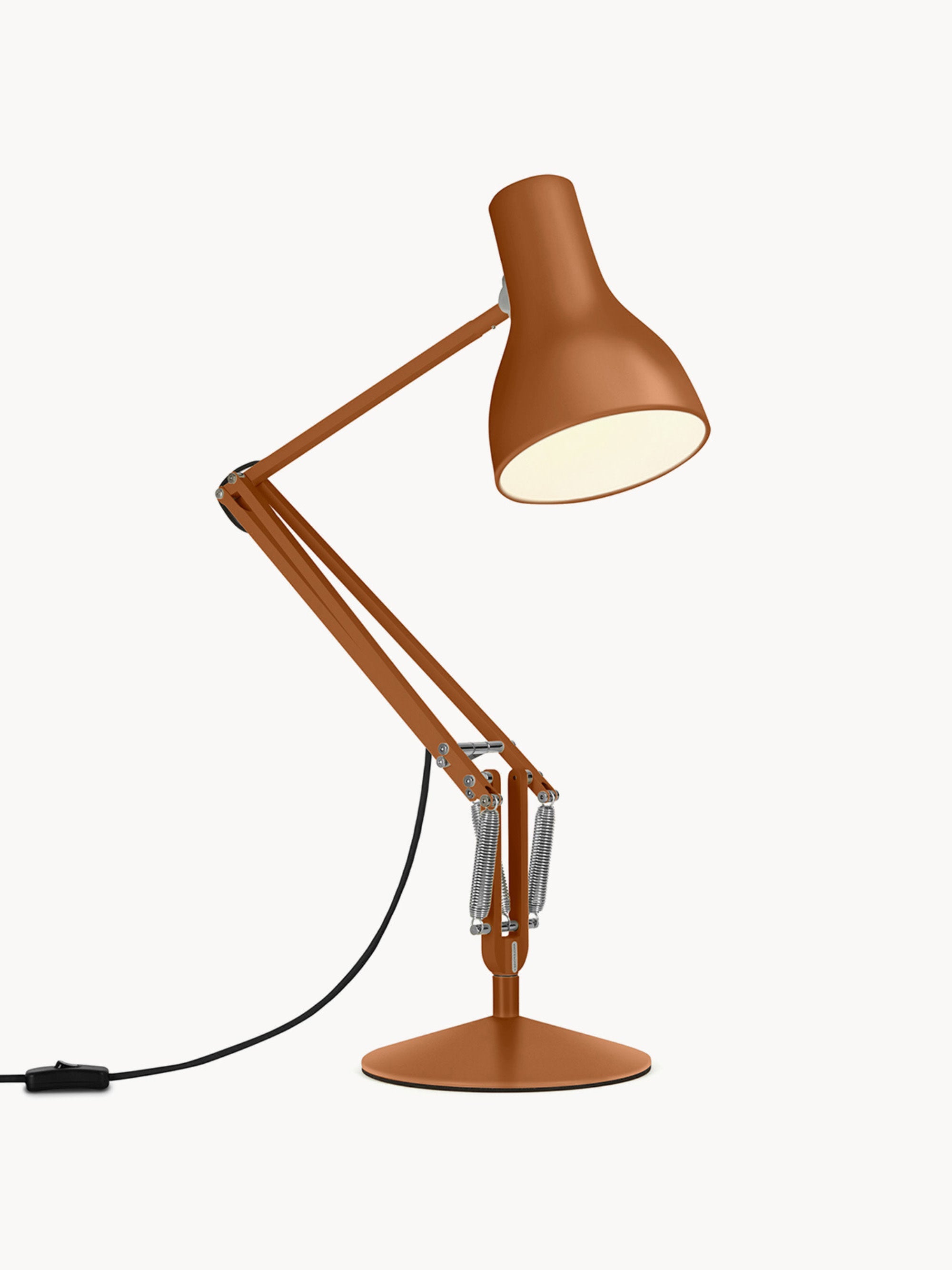 Grande lampe de bureau LED Eskild - Brun clair