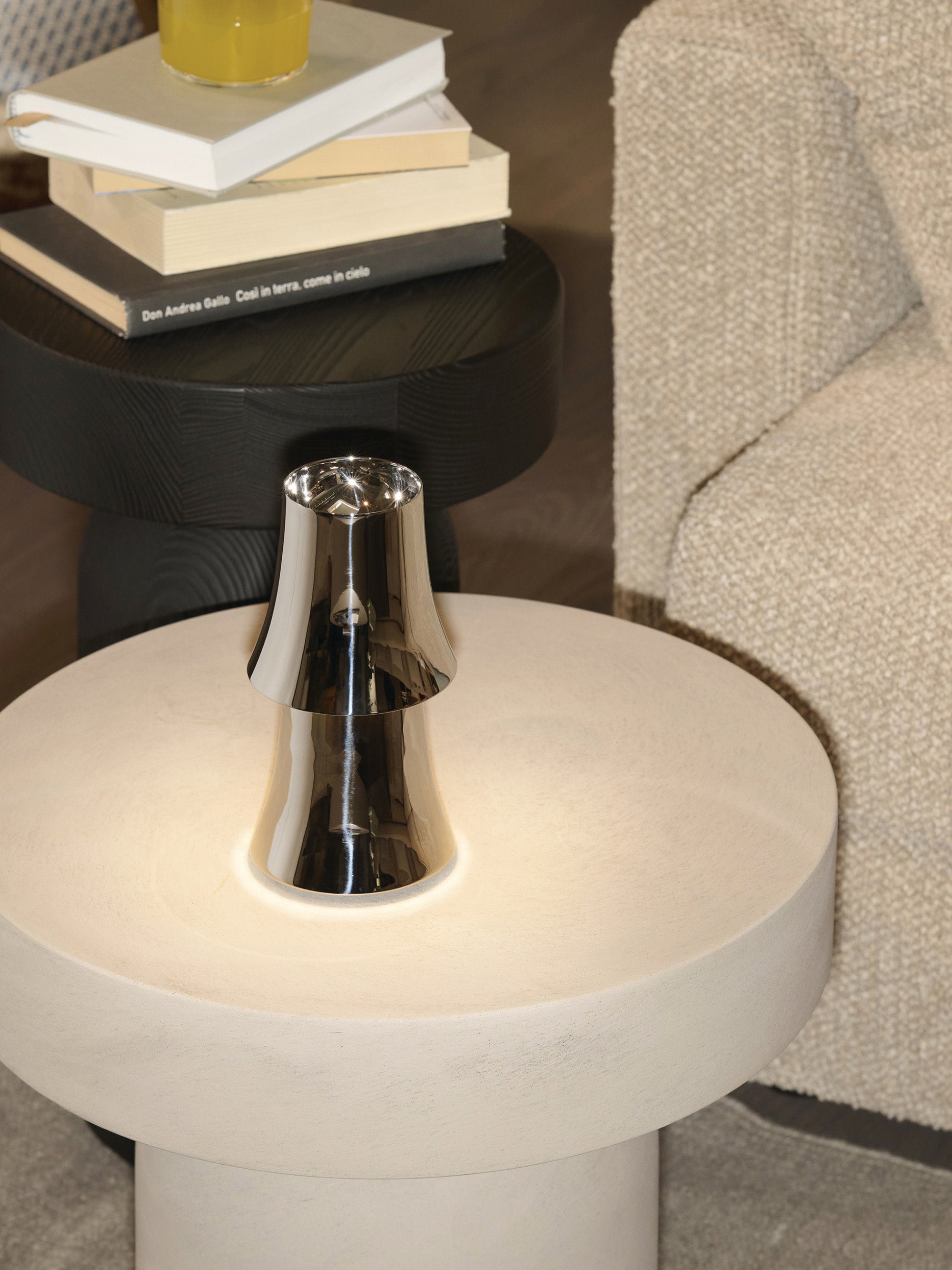 Lampe à poser LED portable Maris, intensité ajustable - Argenté