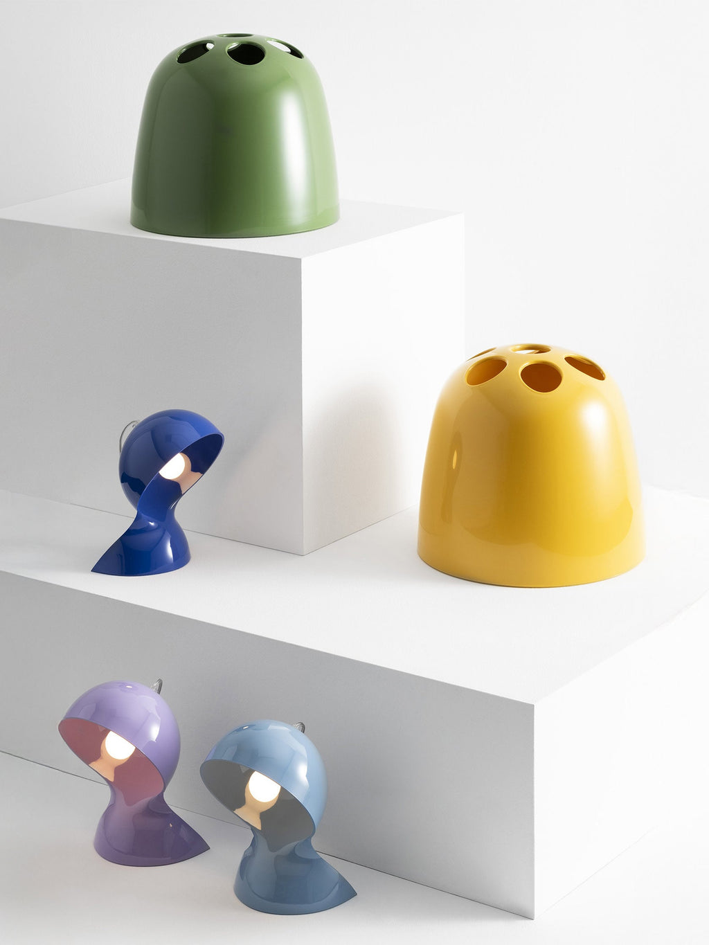 Petite lampe à poser Deklin - Bleu clair