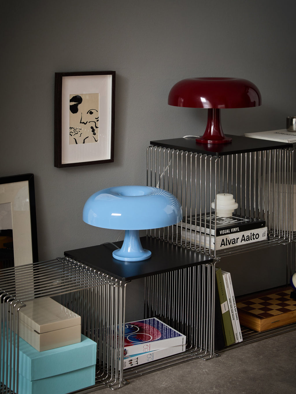 Lampe à poser Tormod - Rouge bordeaux