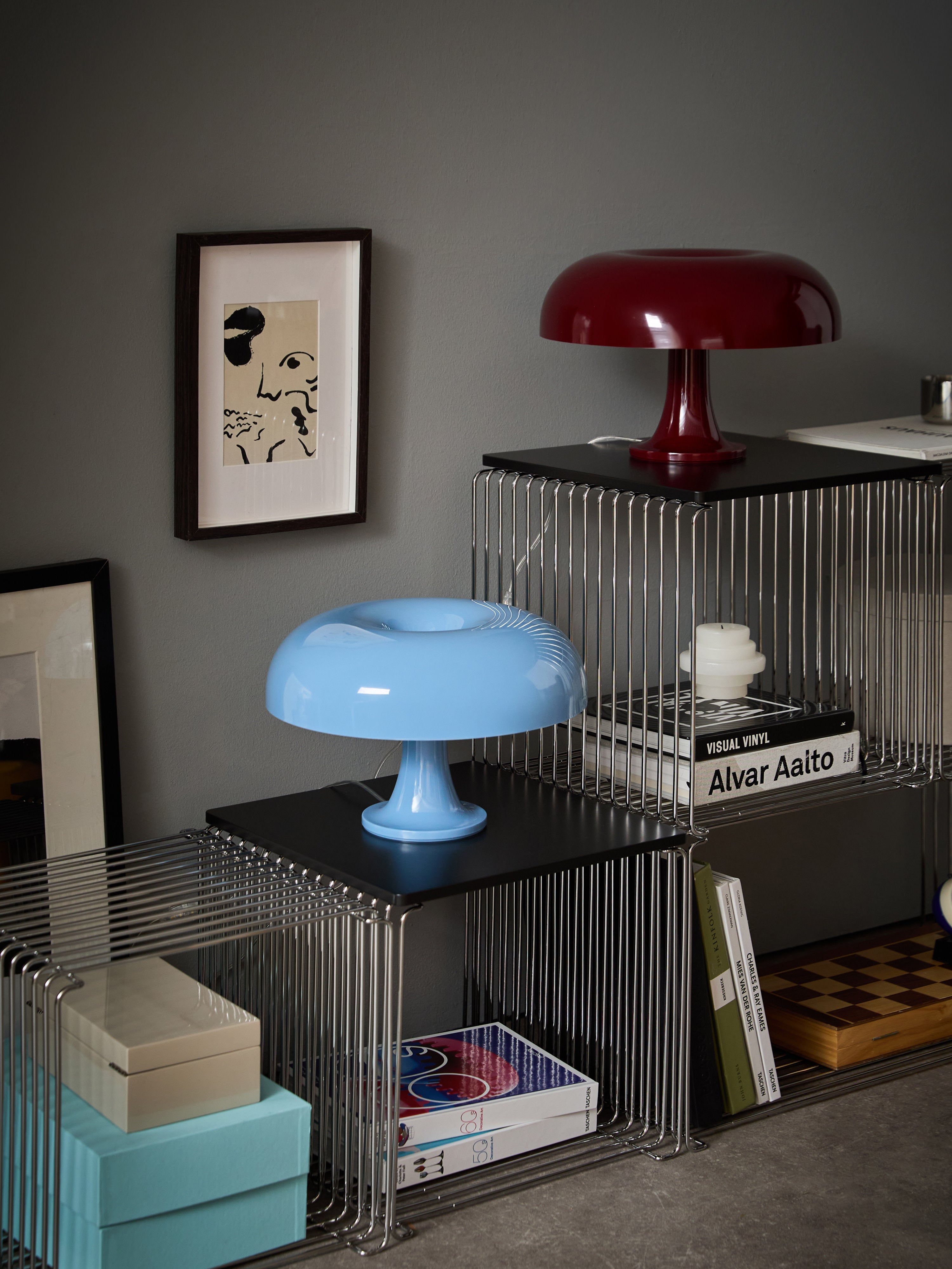 Lampe à poser Tormod - Rouge bordeaux
