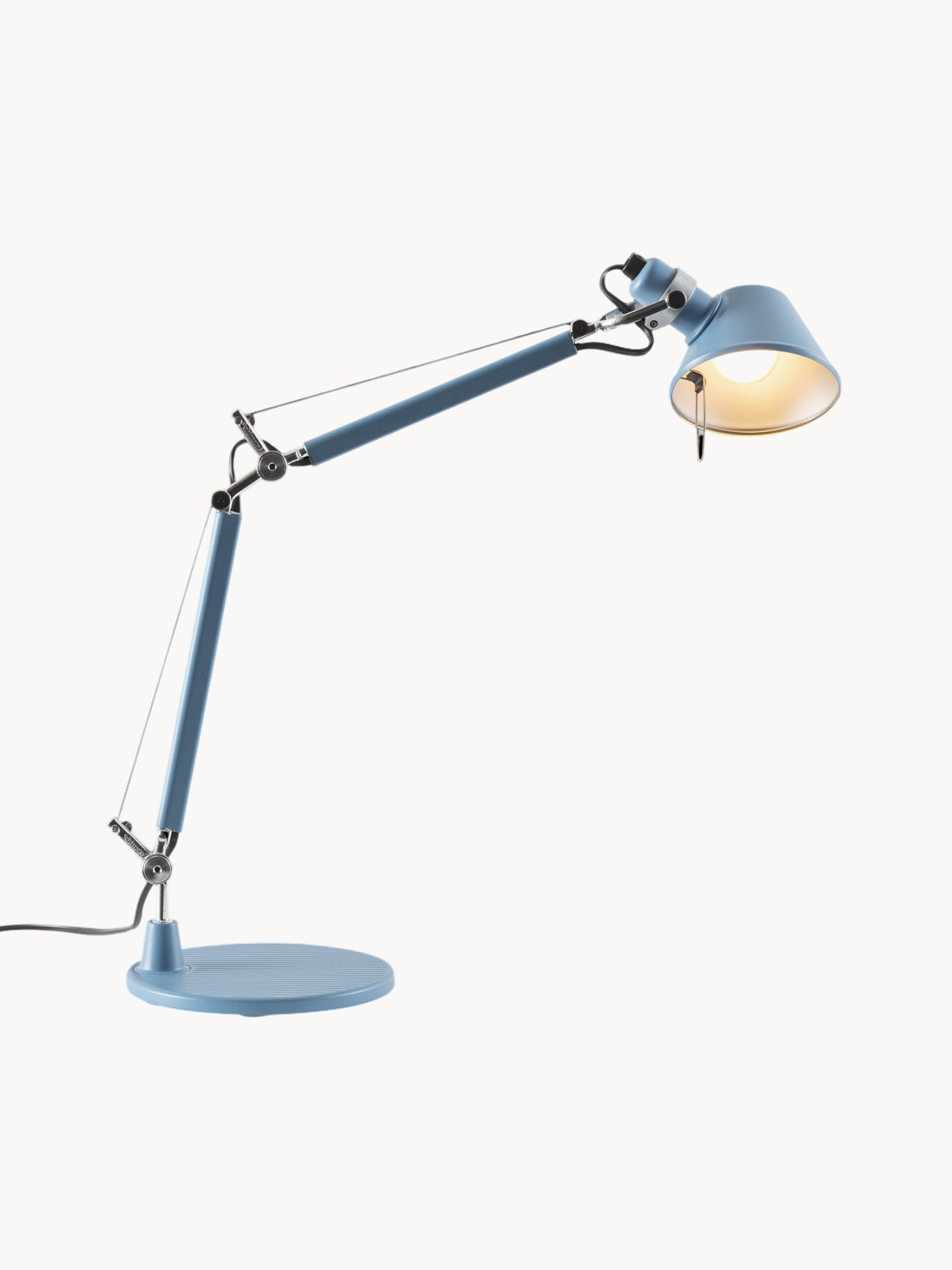 Lampe de bureau orientable Samuel - Bleu ciel, mat