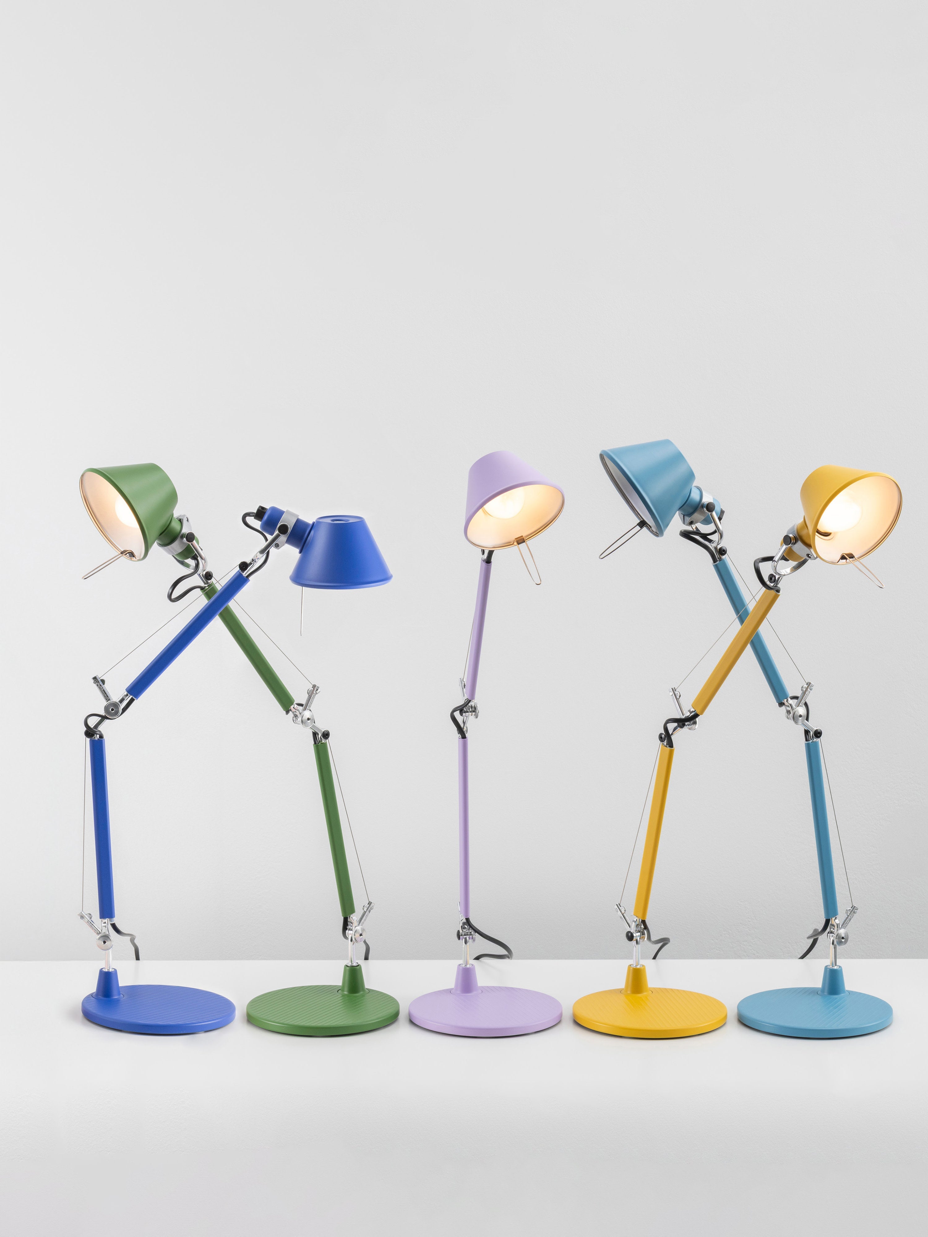 Lampe de bureau orientable Samuel - Bleu ciel, mat
