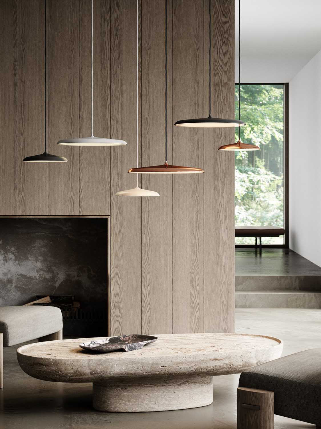 Suspension LED Boel - Cuivre, noir