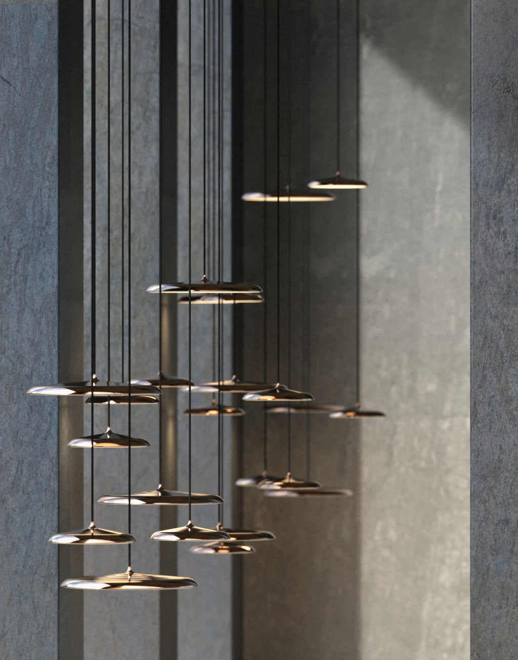 Suspension LED Boel - Cuivre, noir