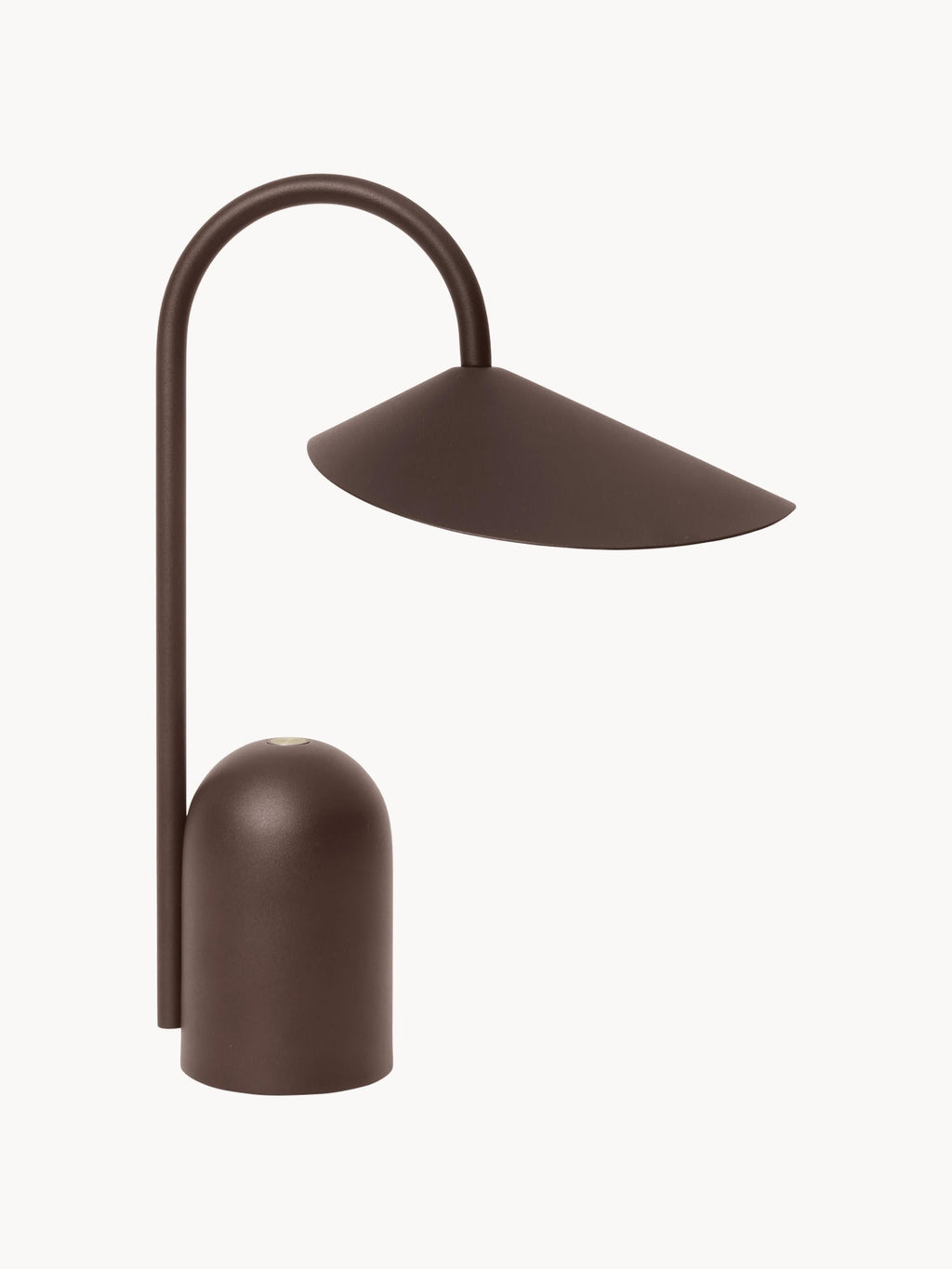 Petite lampe à poser LED mobile Ewan, intensité ajustable - Brun foncé
