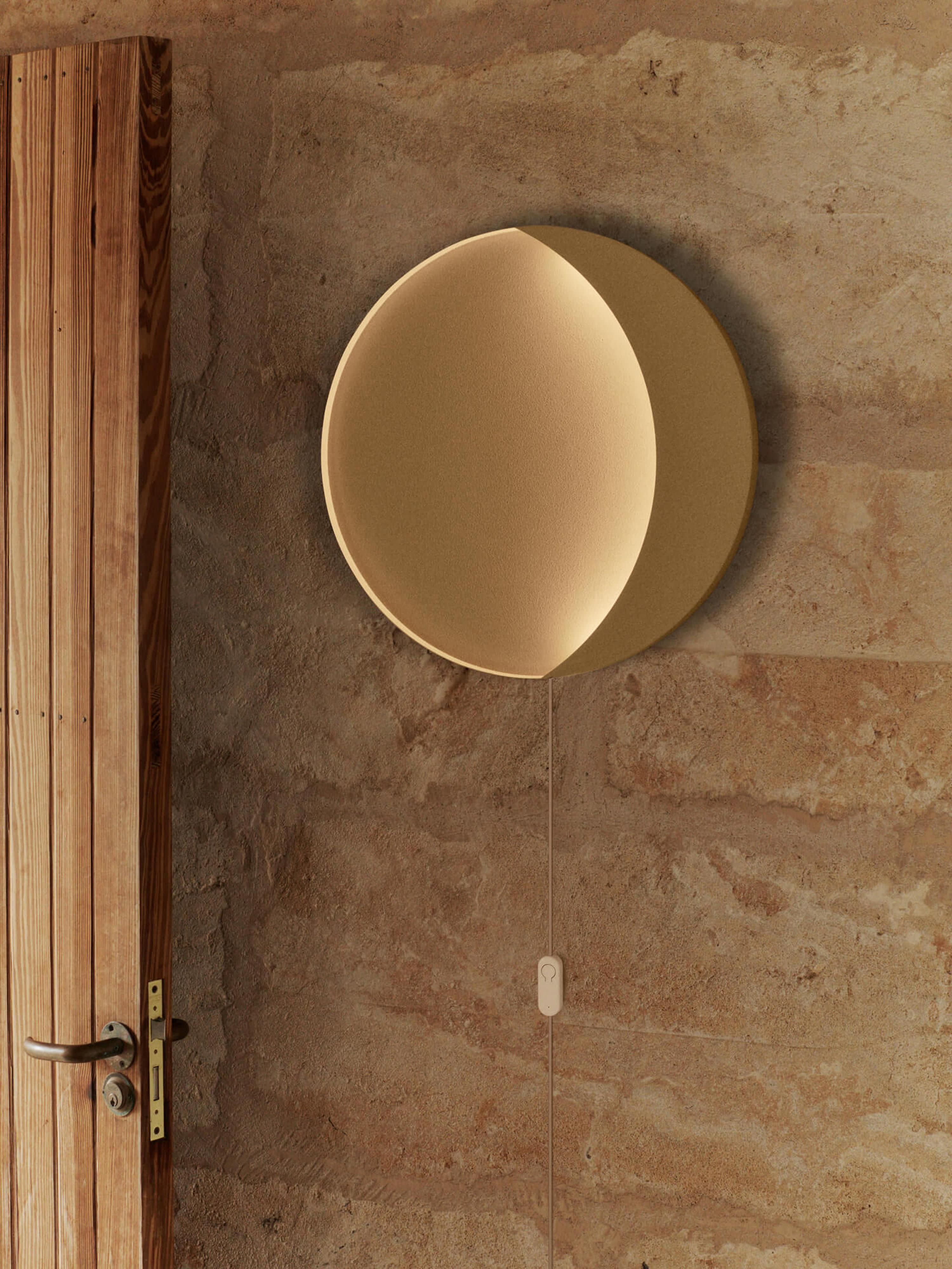Applique murale LED avec prise secteur Rye, intensité ajustable - Beige