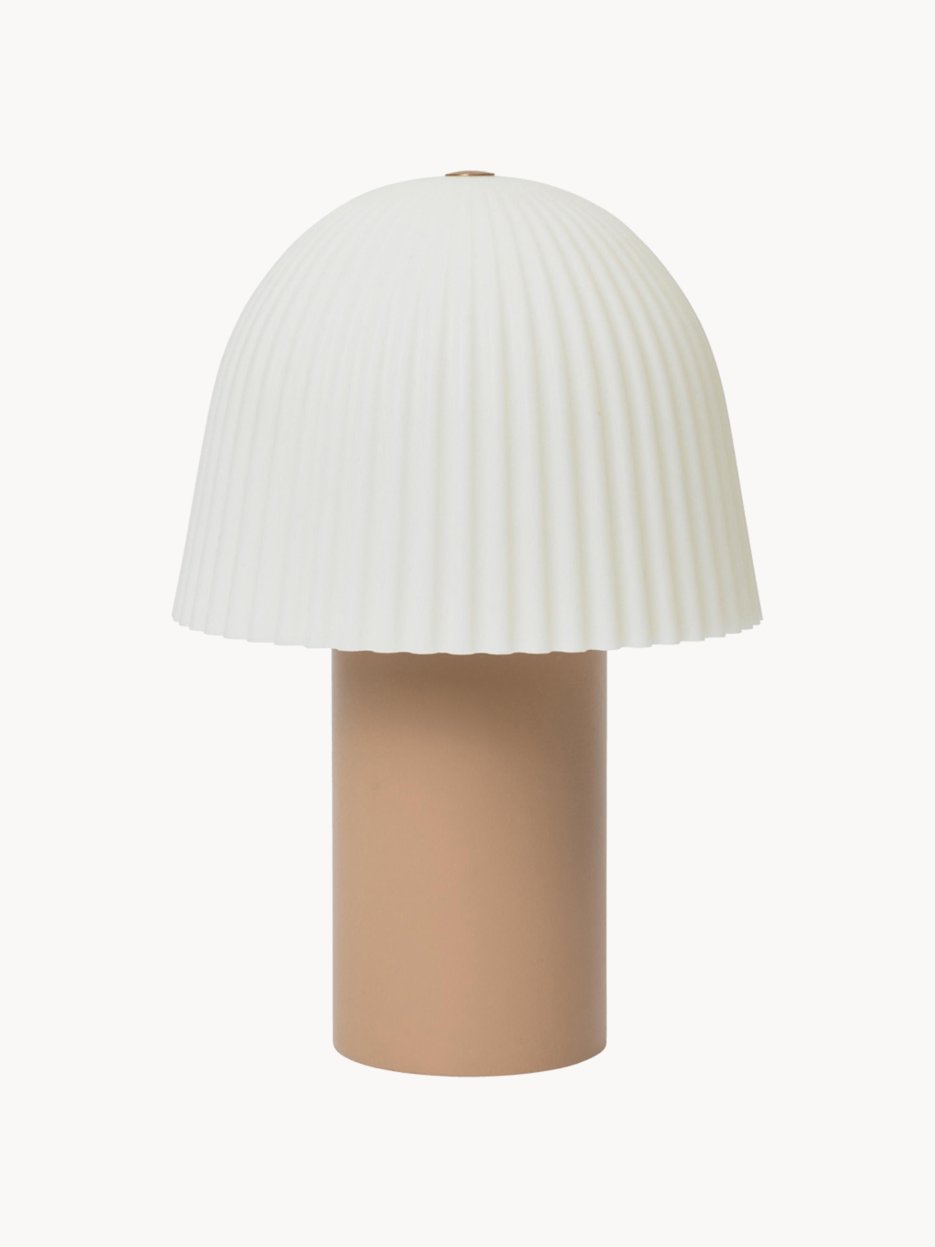 Petite lampe à poser LED mobile Aarne, intensité ajustable - Vieux rose, blanc