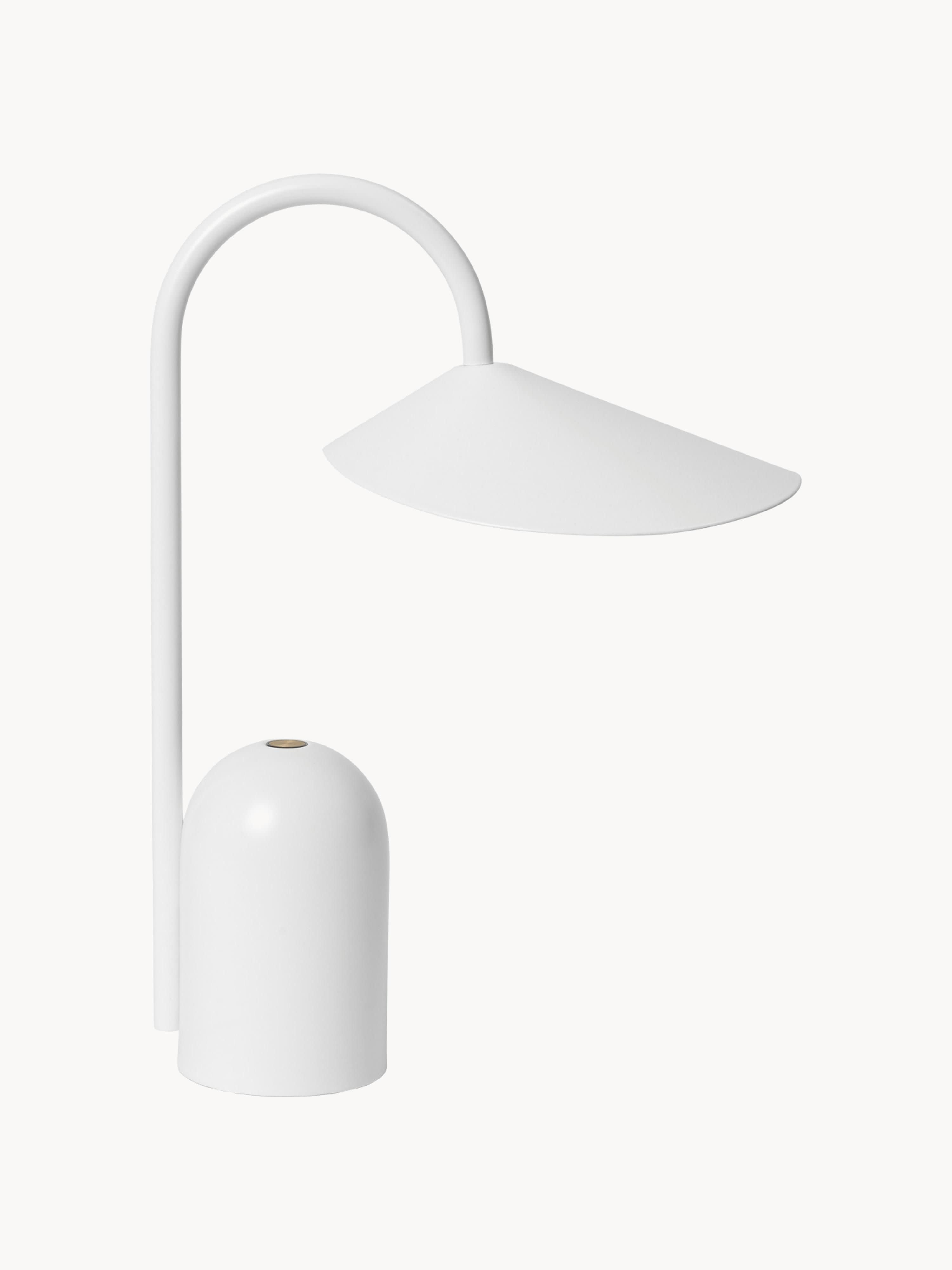 Petite lampe à poser LED mobile Ewan, intensité ajustable - Blanc
