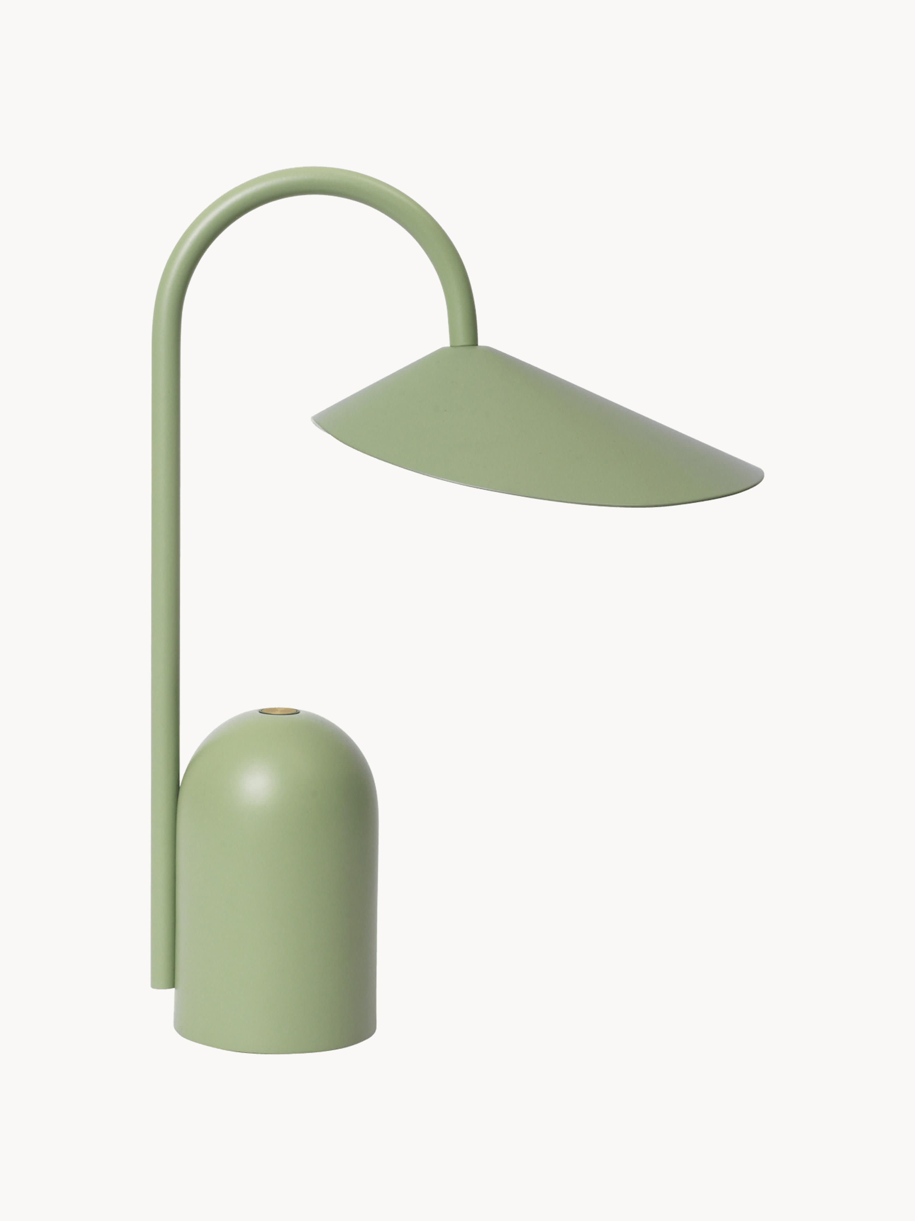 Petite lampe à poser LED mobile Ewan, intensité ajustable - Vert sauge