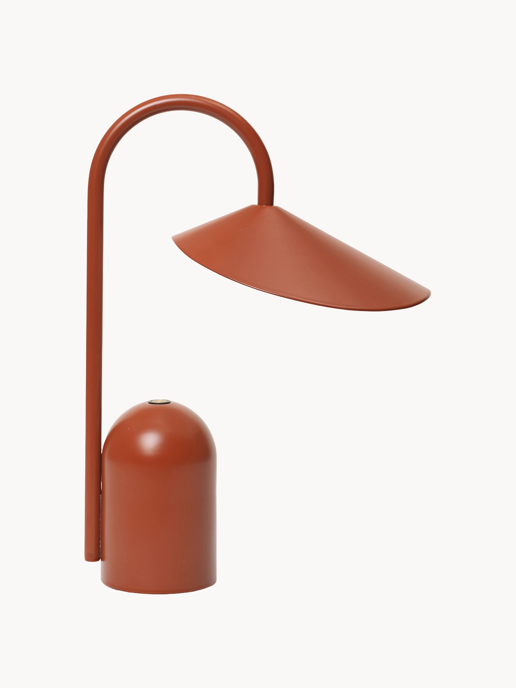 Petite lampe à poser LED mobile Ewan, intensité ajustable - Terracotta