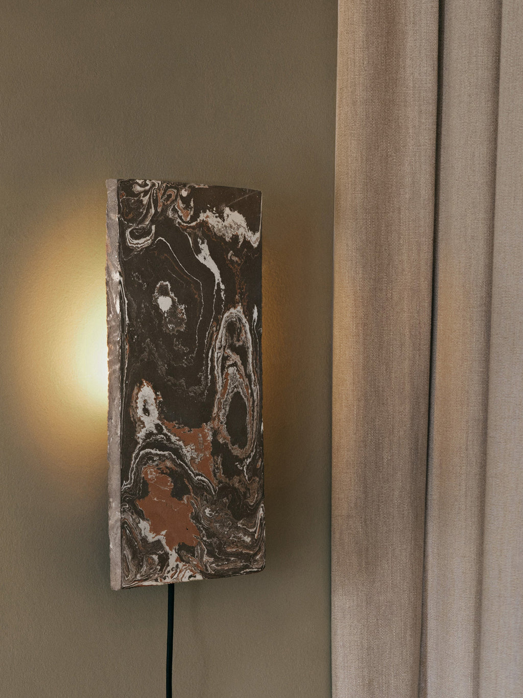 Applique murale Wreston - Tons bruns