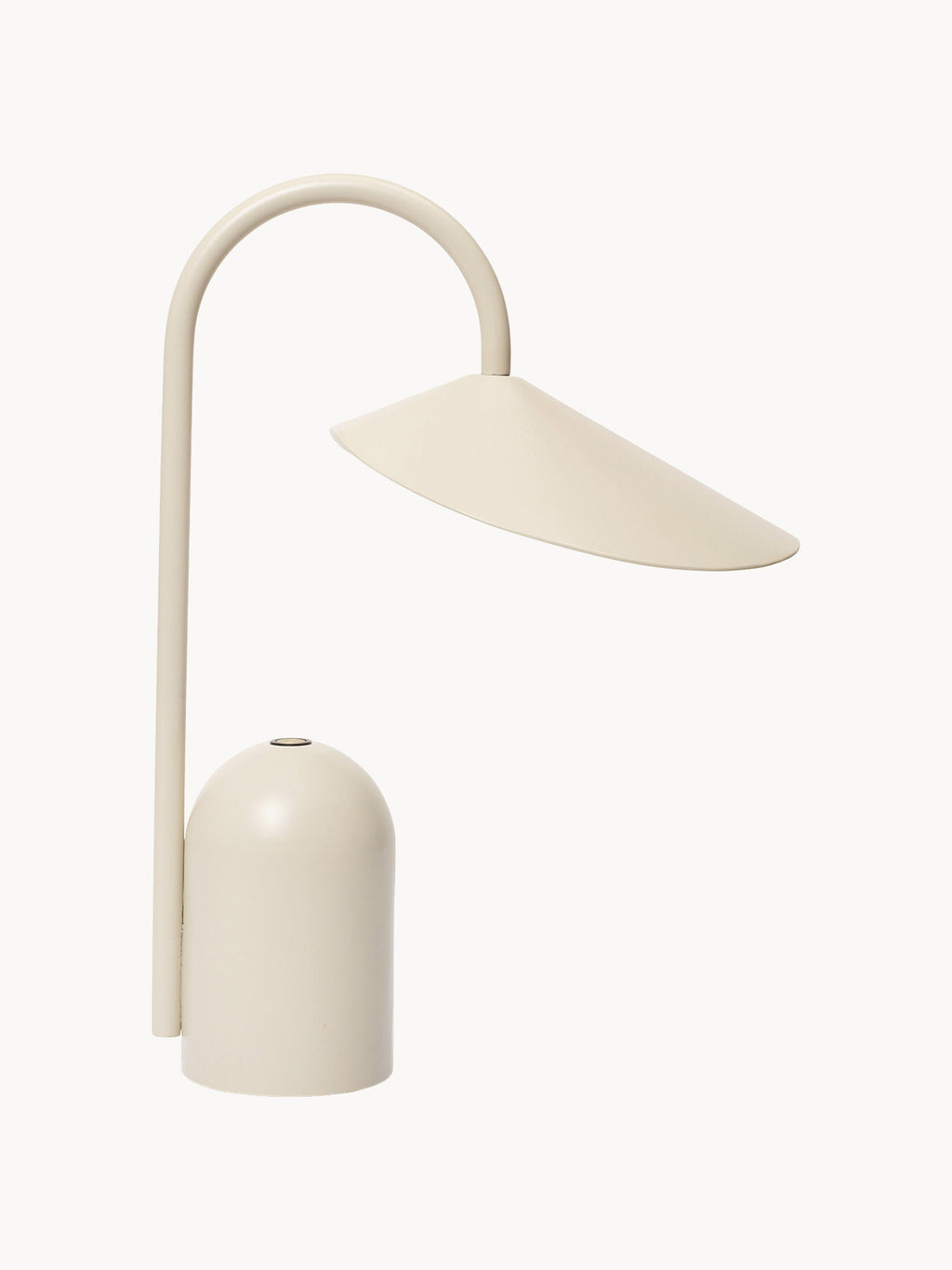 Petite lampe à poser LED mobile Ewan, intensité ajustable - Blanc cassé