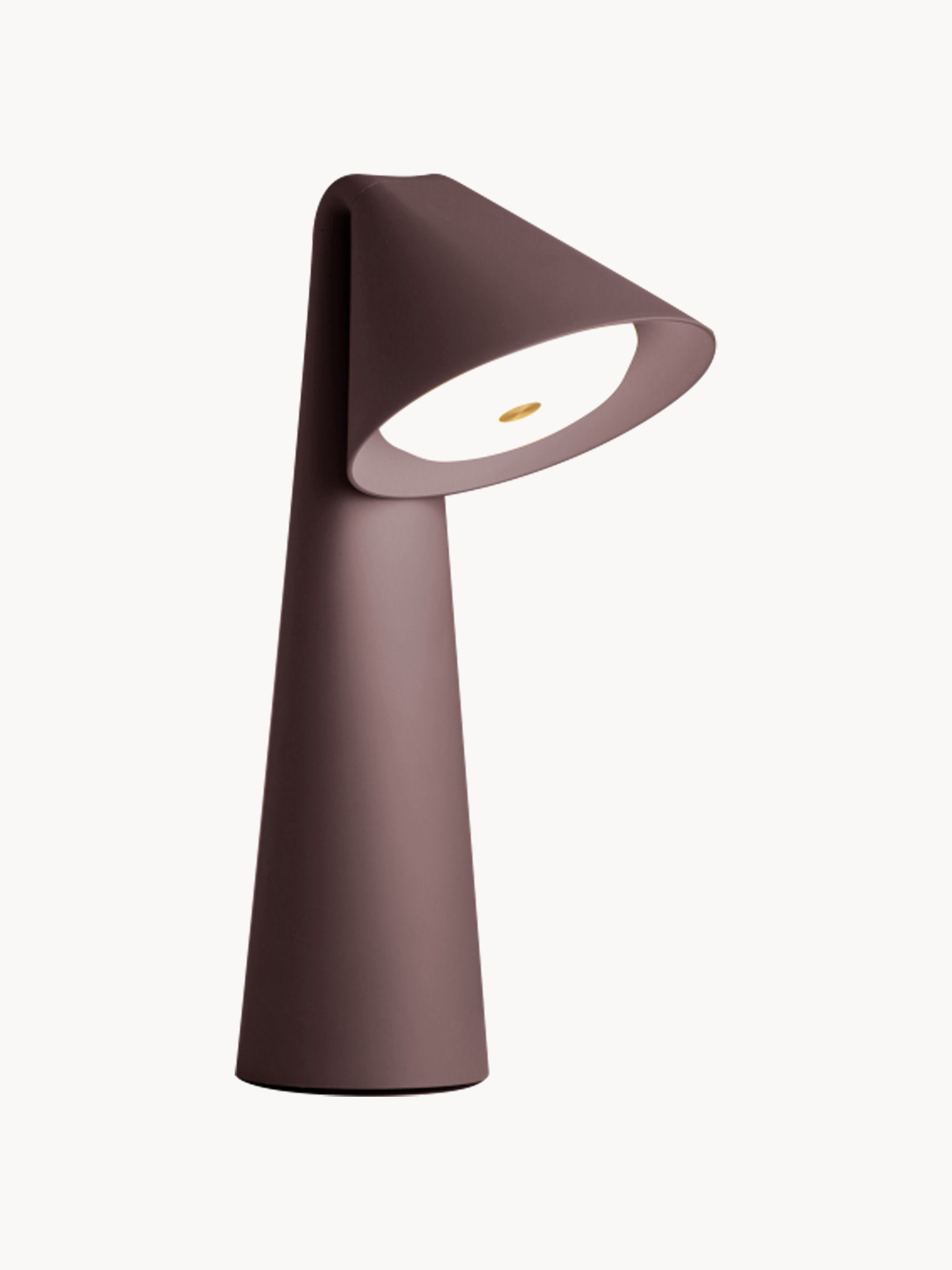 Lampe à poser LED portable Thoralf, intensité ajustable - Brun