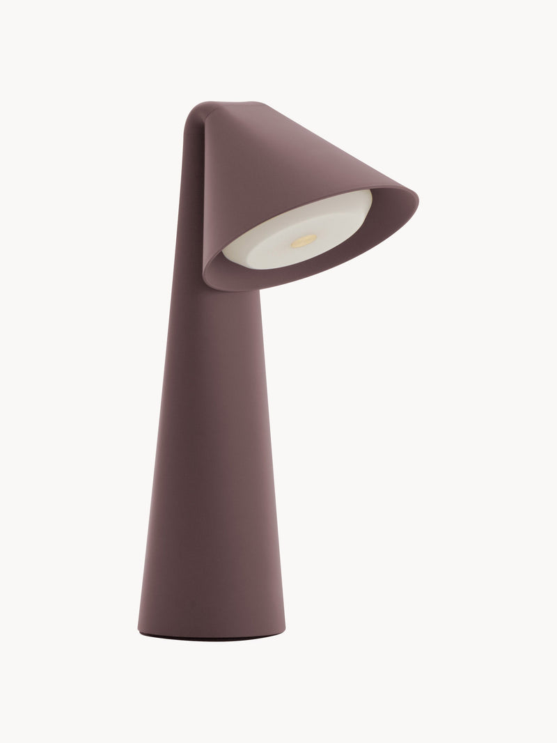Lampe à poser LED portable Thoralf, intensité ajustable - Brun