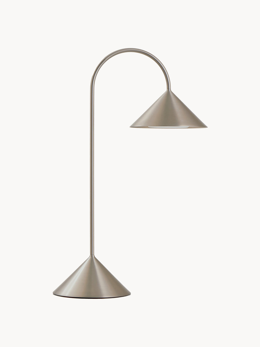 Lampe à poser LED portable Pentti, intensité ajustable - Argenté
